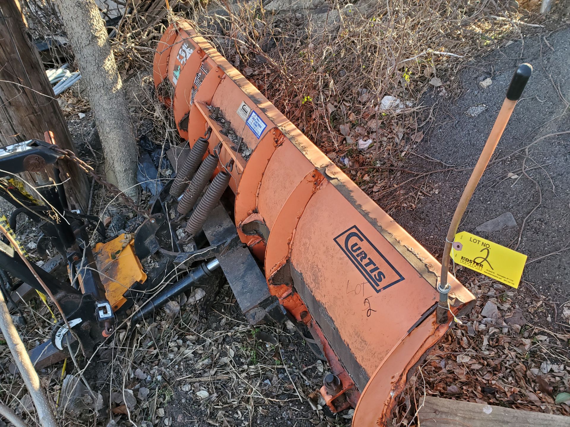 8' CURTIS SNOW PLOW ATTACHMENT [LOCATED @ KEM YARD - PELHAM MANOR, BRONX, NY]