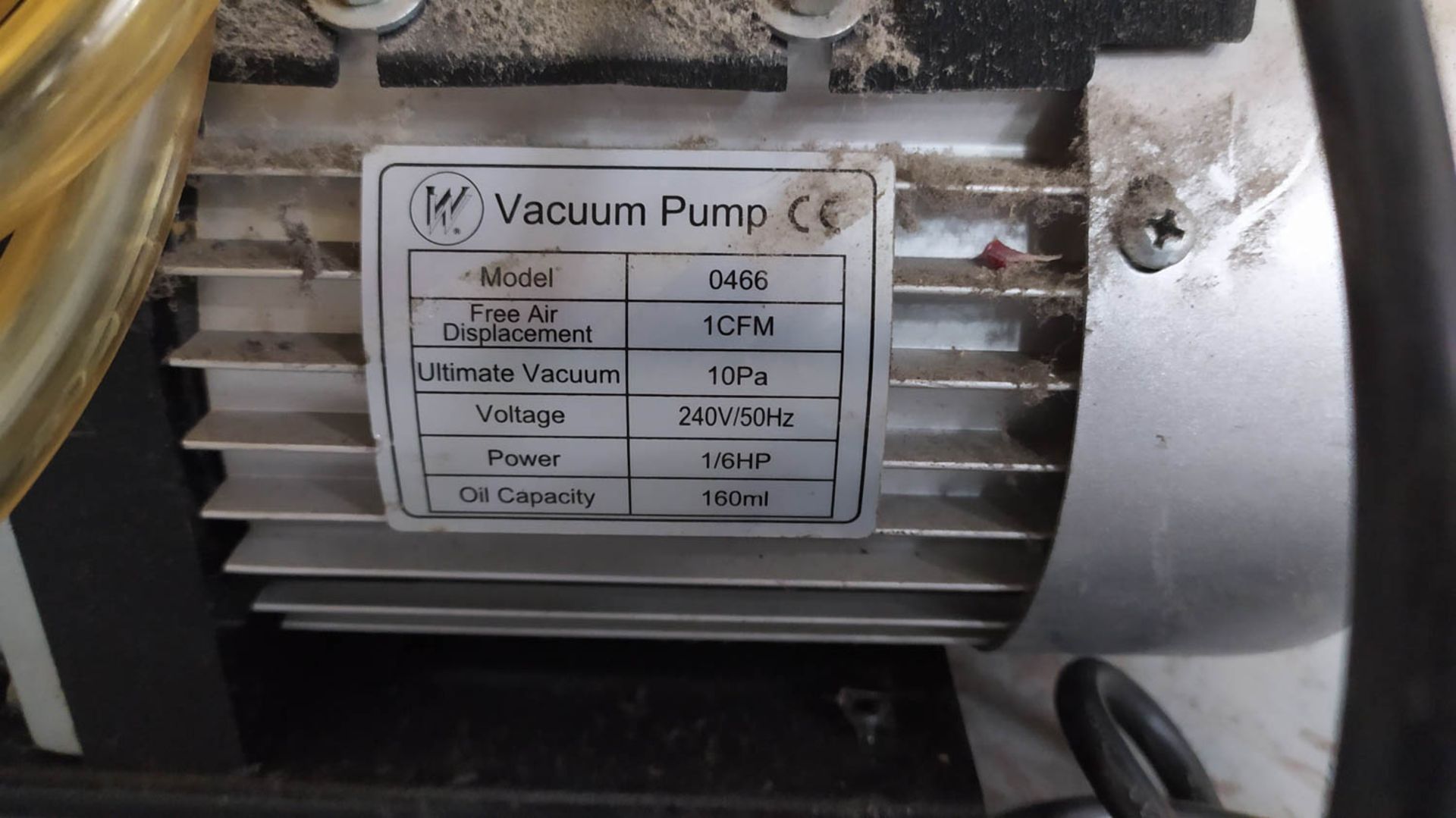 W MDL. 466 VACUUM PUMP; 240V; 50 HZ; 1/6 HP [A#356][LOCATED IN Holon] - Image 3 of 3