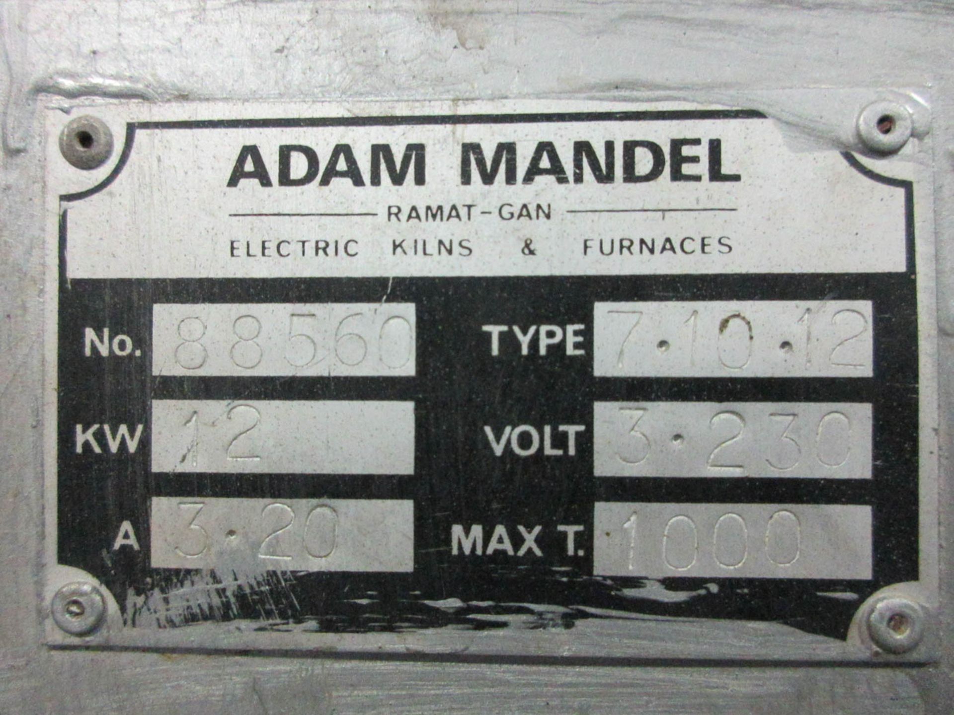 MDL. 94816 FURNACE; 42X40X42 CAVITY; 230V; MAX TEMP 1000°C; 3X13 AMPS, S/N: 7:10:9 [A#220][LOCATED - Image 4 of 4