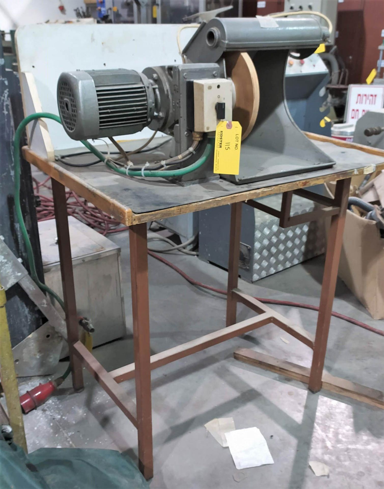 POLISHING MOTOR; DISC SANDER; TABLE TYPE; 1 HP/ 23 CM DIAMETER SANDING WHEEL [A#77][LOCATED IN - Image 2 of 2