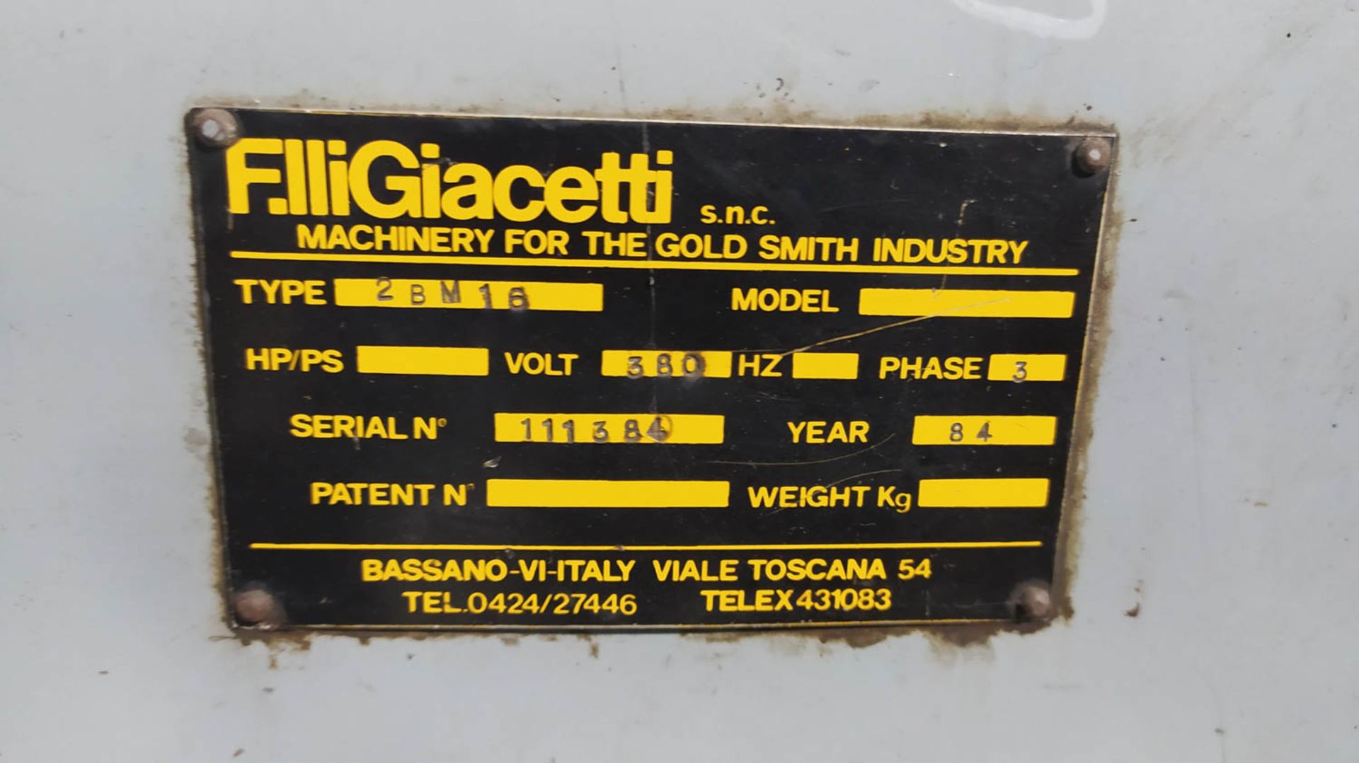 F. LLIGIACETTI MDL. 2BM16 PIN GRINDER ;380V;3 PHASE; S/N: 11384 (1984) [A#33][LOCATED IN Kiryat - Image 2 of 2
