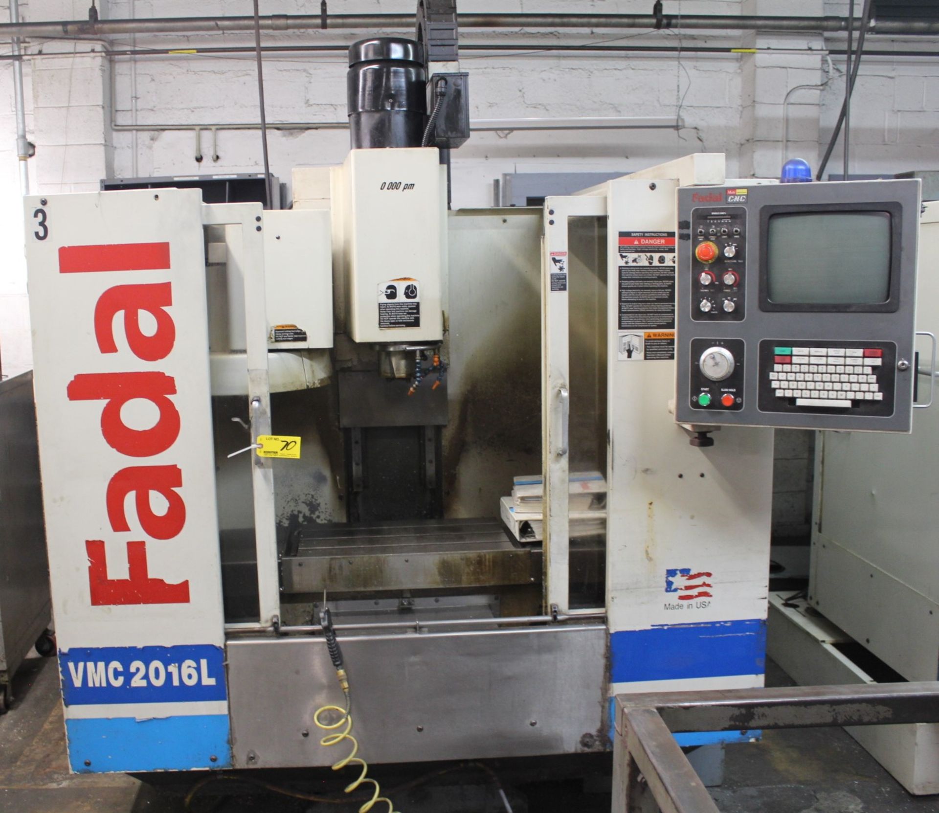 FADAL MDL. VMC-2016L CNC VERTICAL MACHINING CENTER, S/N: 012000050700, (2000), TABLE SIZE 29.5" X