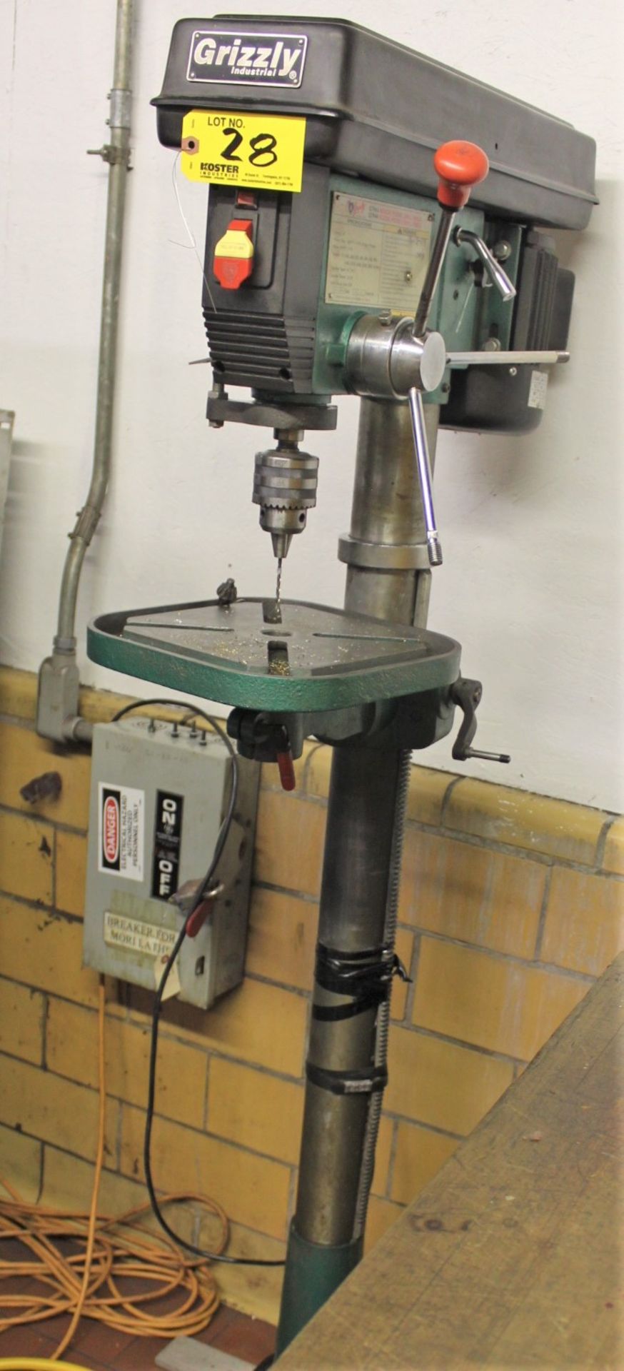 GRIZZLY MDL. G7944 14" FLOOR TYPE DRILL PRESS, S/N: 14691, 3/4-HP