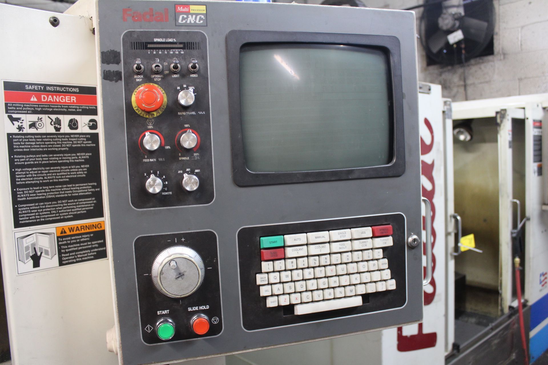 FADAL MDL. VMC-2016L CNC VERTICAL MACHINING CENTER, S/N: 012000050700, (2000), TABLE SIZE 29.5" X - Image 3 of 6