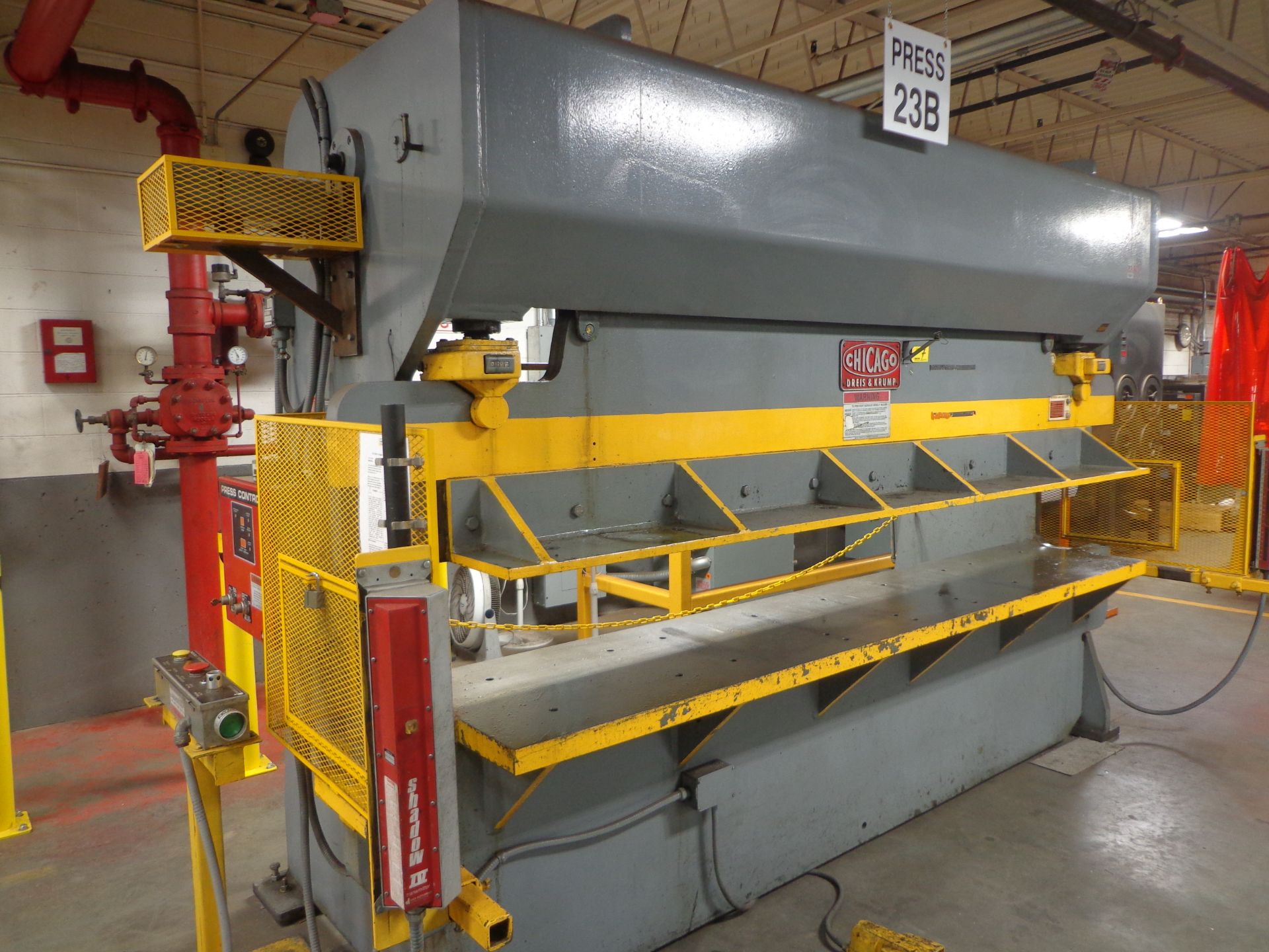 CHICAGO DREIS & KRUMP MODEL 1012-L 10'-4" PRESS BRAKE, 60 - 90 TON CAPACITY, FOOT PEDAL CONTROL,