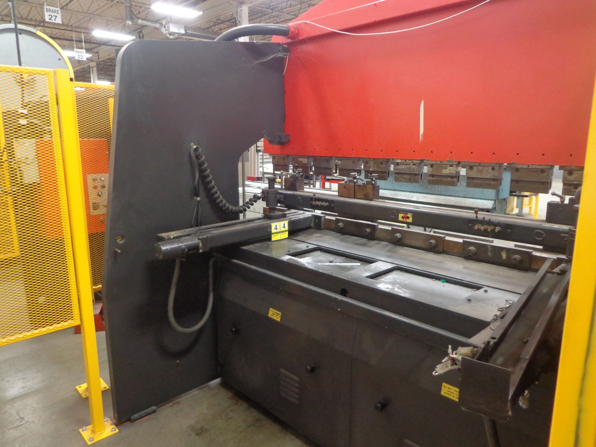 AMADA MODEL RG100S 8' PRESS BRAKE, AMADA CONTROL, 100-TON CAPACITY, LASER PRESS BRAKE GUARD, S/N: - Image 6 of 9