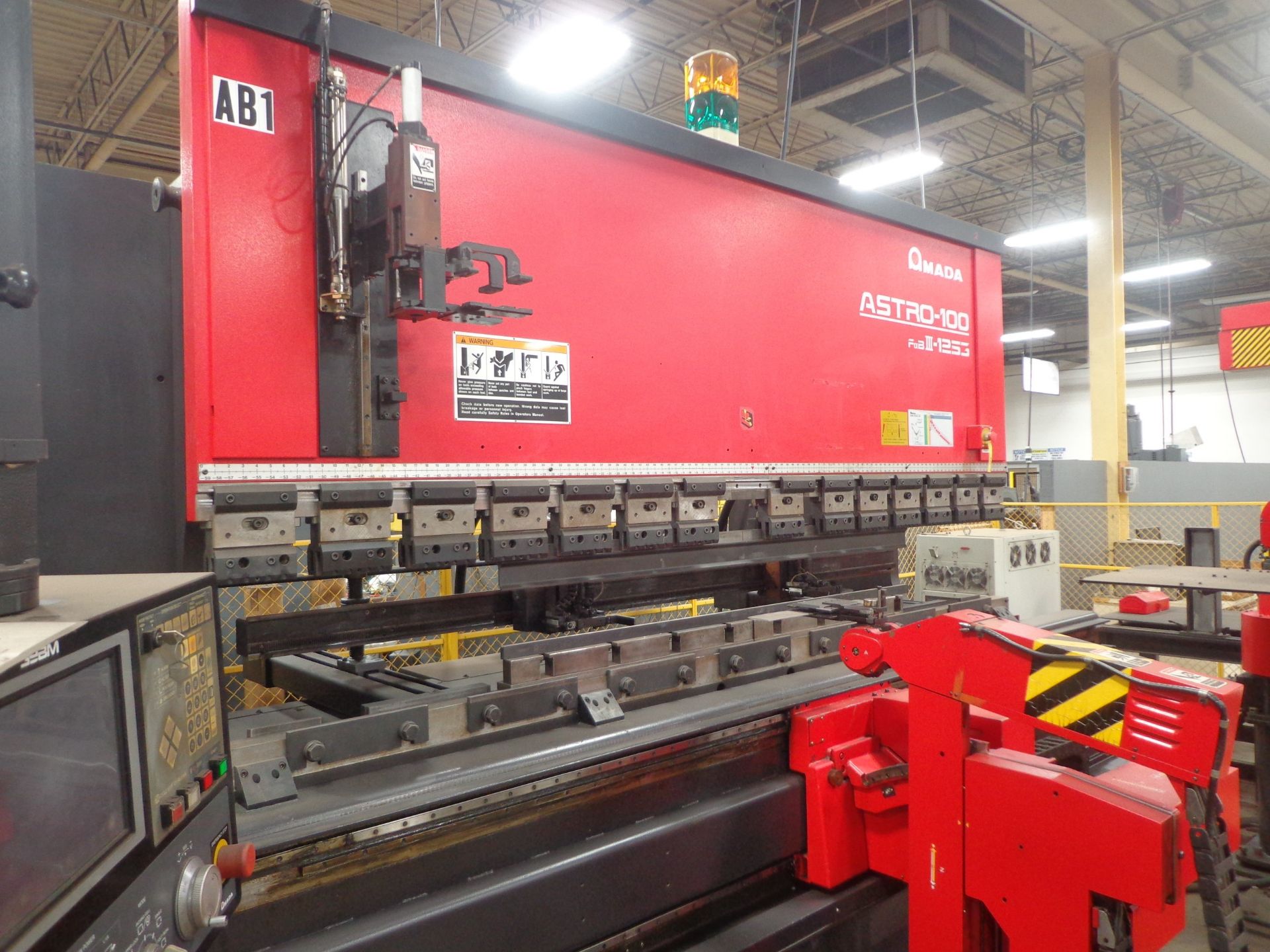 AMADA MODEL ASTRO100MH 118.1" PRESS BRAKE, S/N: 10302079 (1999). THERE IS A SECOND TAG WITH THE - Image 2 of 16