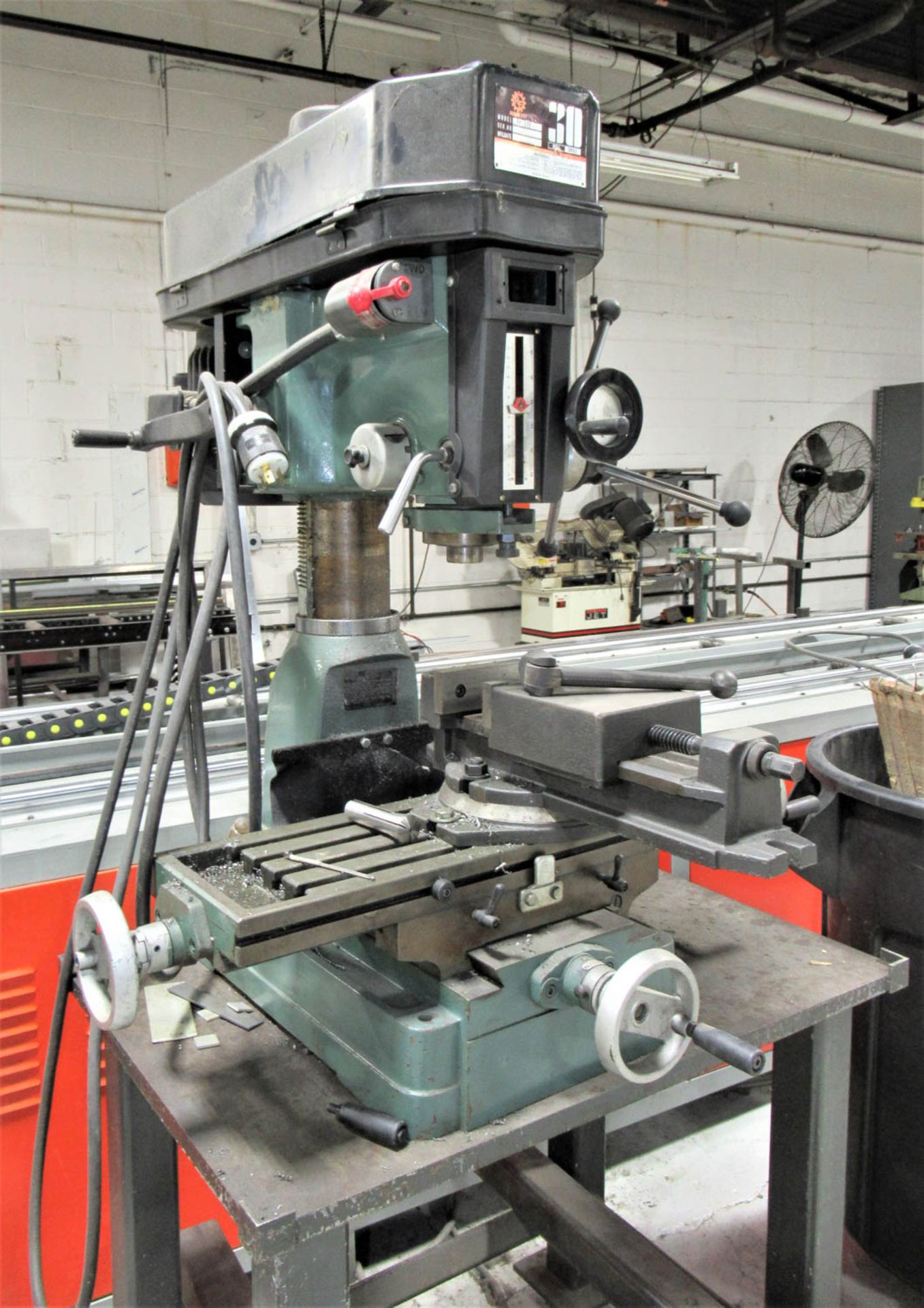 RONG-FU MDL. RF-30B-1 BENCH TYPE MILL DRILL, 8" X 28-1/2" TABLE, 5" QUILL TRAVEL, 2HP, 1/60, 6"