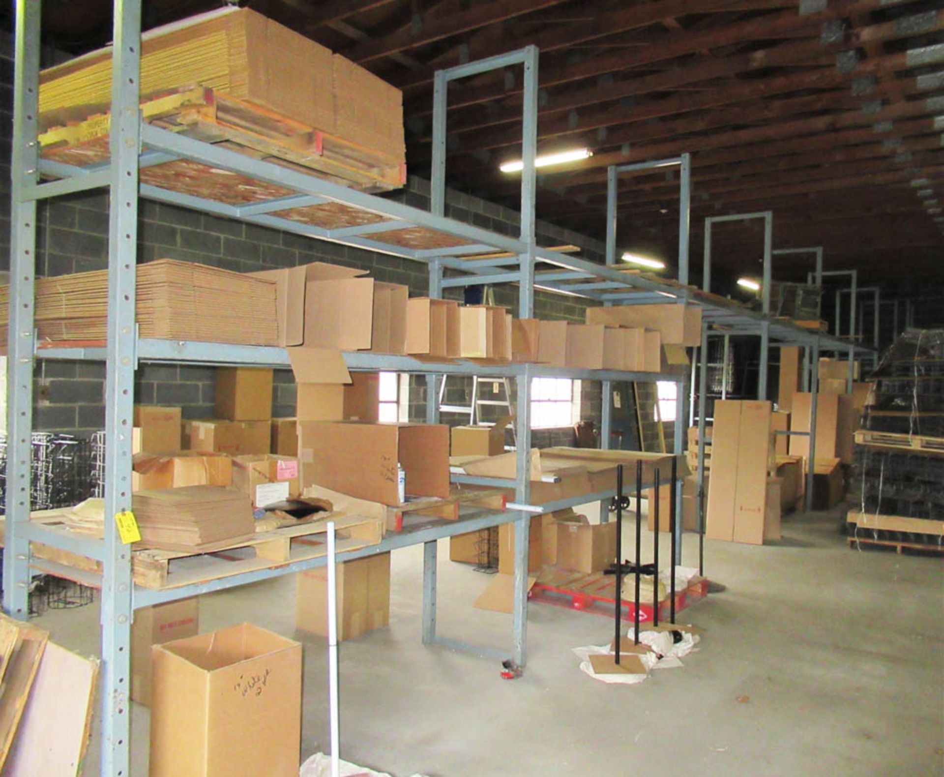 PALLET RACKING, ADJUSTABLE 30" X 96" X 144" HIGH, (APPROXIMATELY 13 SECTIONS) NO CONTENTS