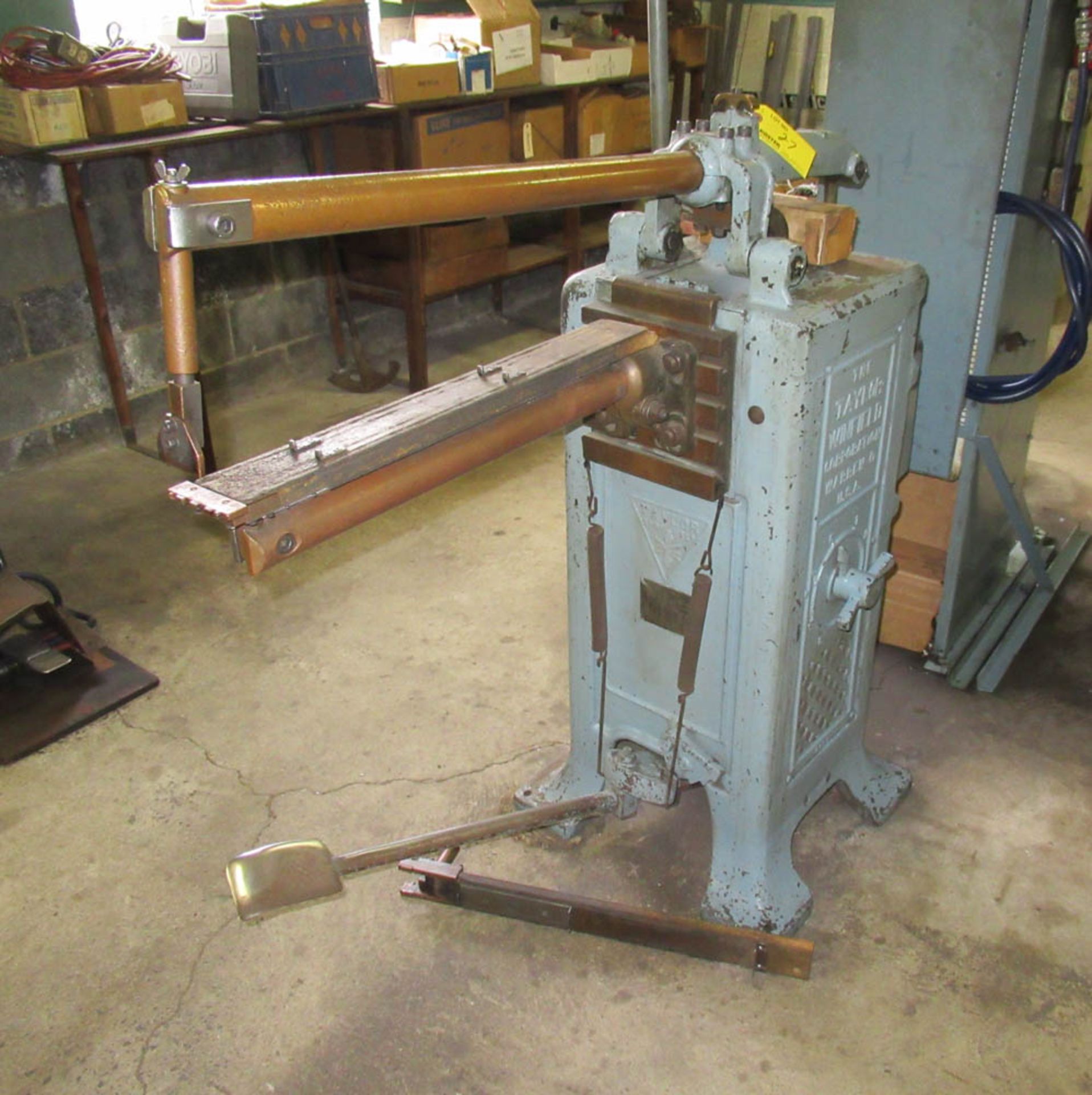 13KVA TAYLOR WINFIELD MDL. N-24-20 ROCKER ARM SPOT WELDER, 24" THROAT, S/N: 30413