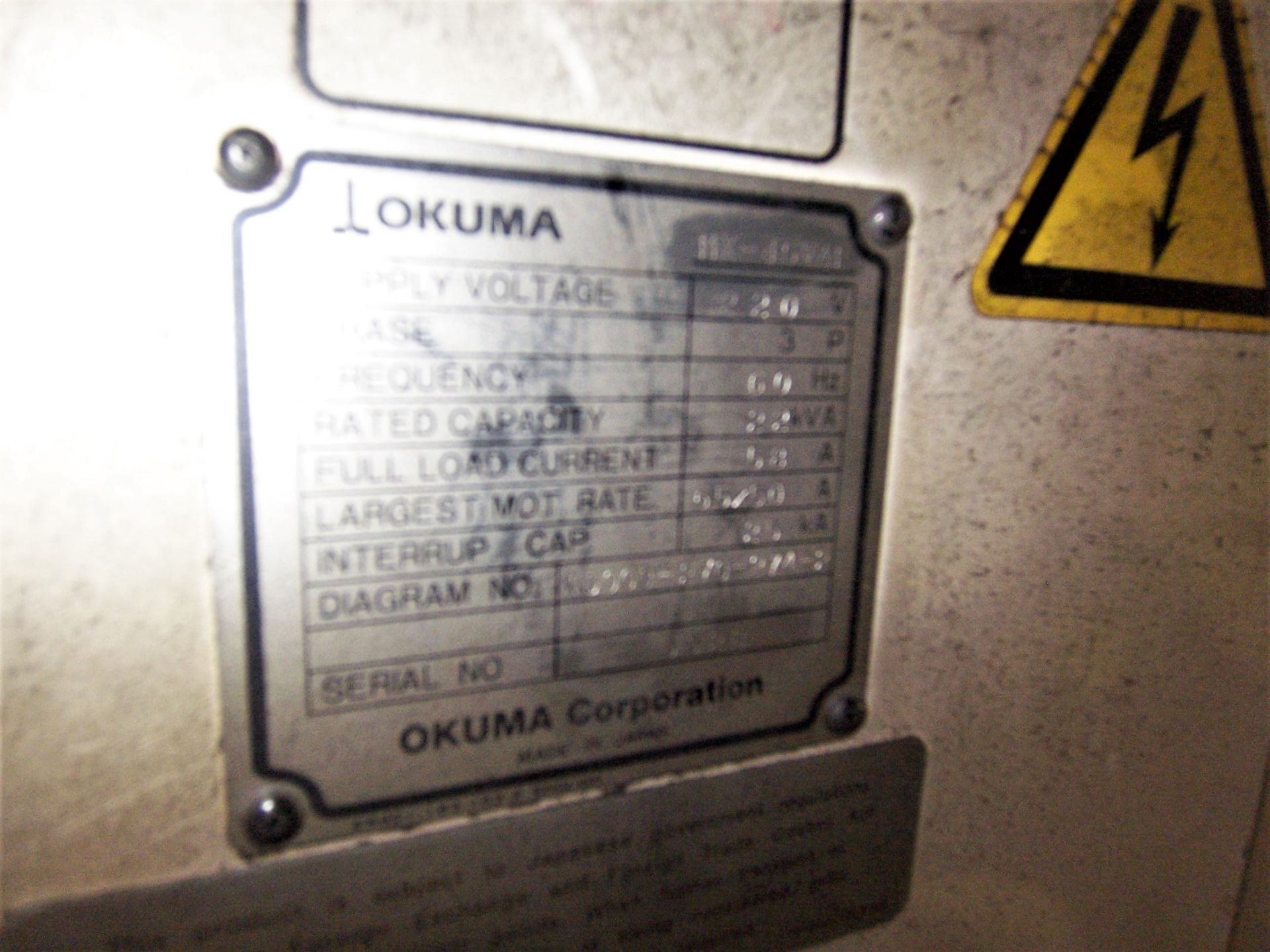 OKUMA MDL. MX-45VAE VERTICAL MACHINING CENTER WITH 18.11" X 39-1/2" TABLE, TRAVELS: X-30, Y-18. - Image 9 of 9