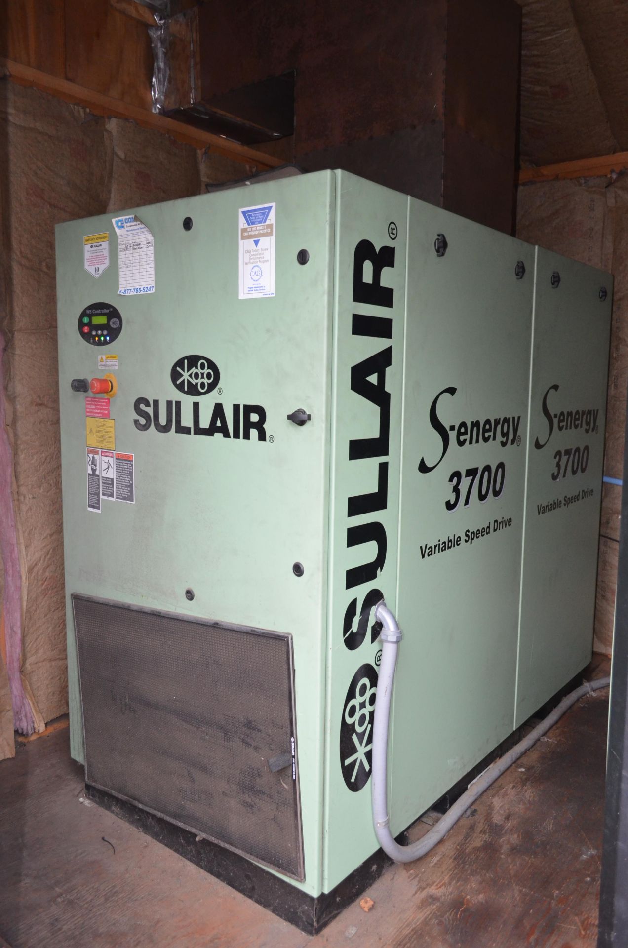 SULLAIR MDL. 3709VBAC S-ENERGY 3700 ROTARY SCREW TYPE AIR COMPRESSOR, 125 PSI, WS TOUCH - Image 2 of 2