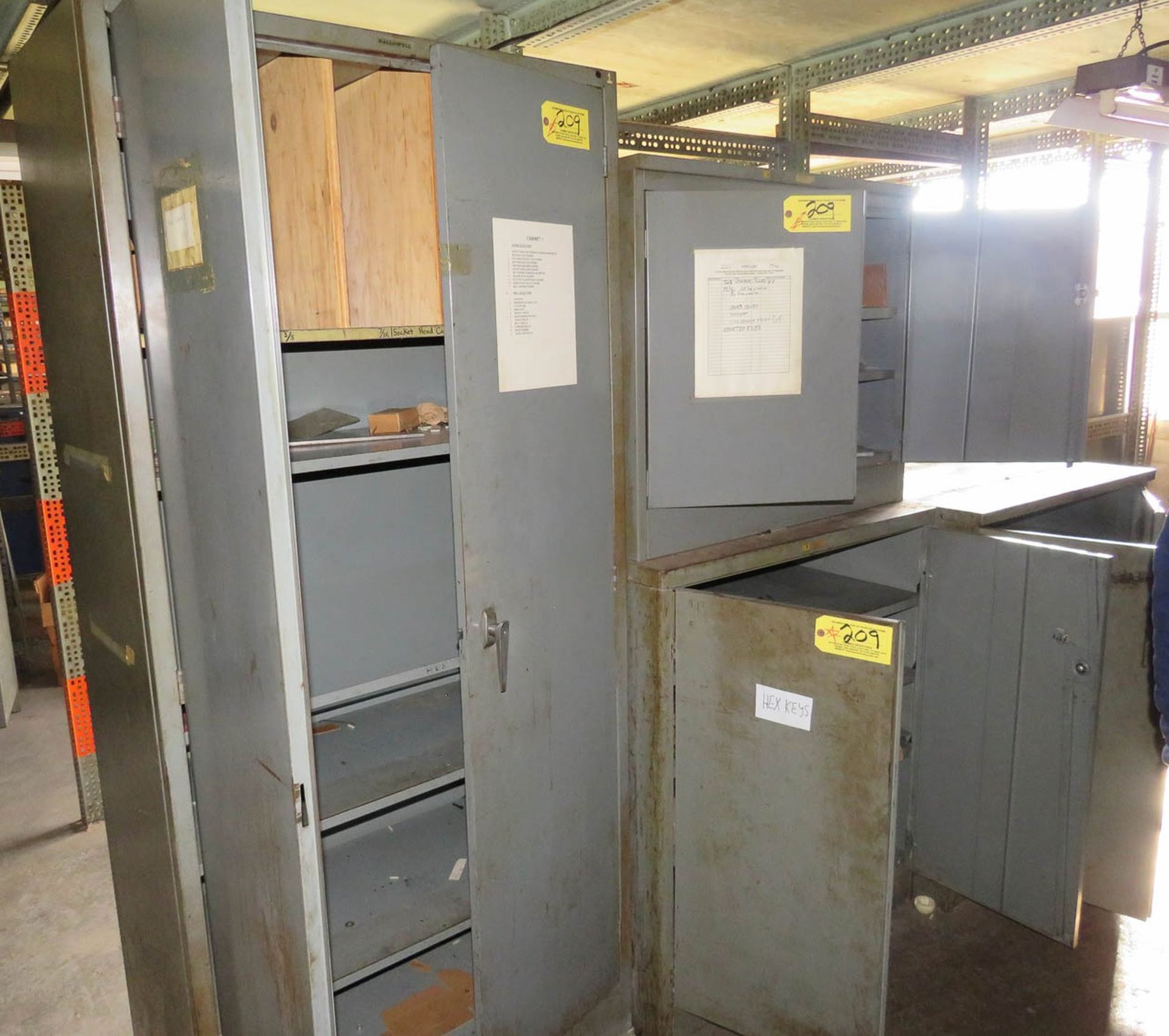 LOT OF ASSORTED 2-DOOR STEEL CABINETS, SHELVING, ASSORTED SHOP BENCHES [LOCATED AT 280 HARTFORD AVE - Image 6 of 8