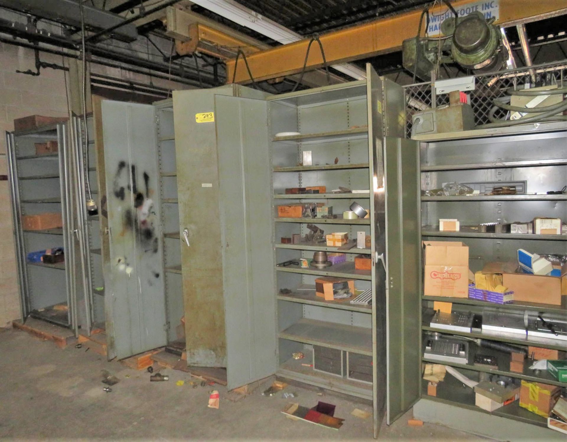 LOT OF ASSORTED 2-DOOR STEEL CABINETS, SHELVING, ASSORTED SHOP BENCHES [LOCATED AT 280 HARTFORD AVE - Image 3 of 8