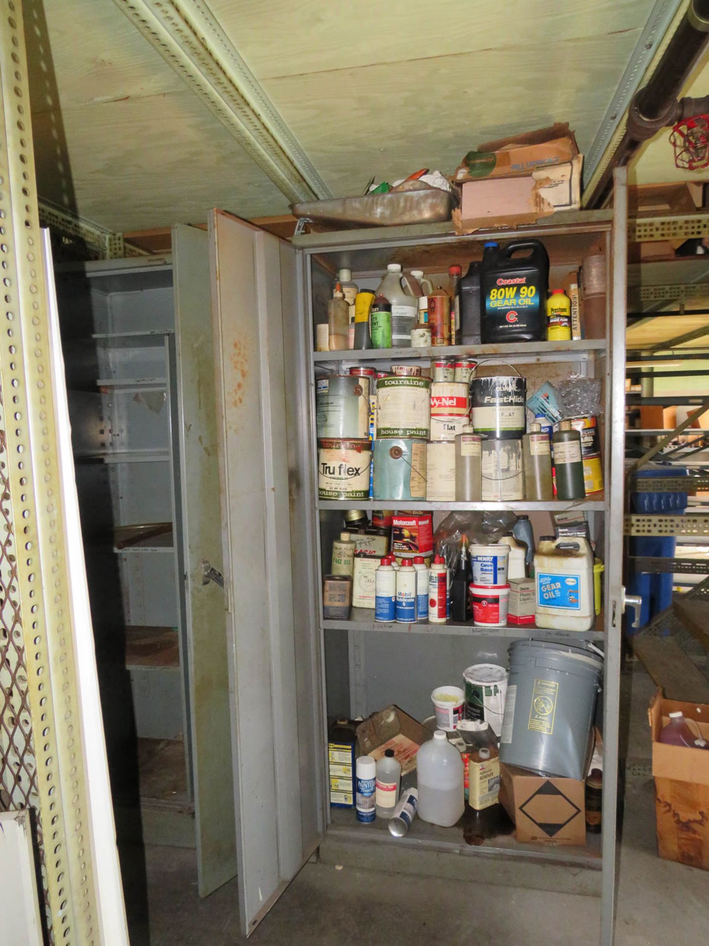 LOT OF ASSORTED 2-DOOR STEEL CABINETS, SHELVING, ASSORTED SHOP BENCHES [LOCATED AT 280 HARTFORD AVE - Image 7 of 8