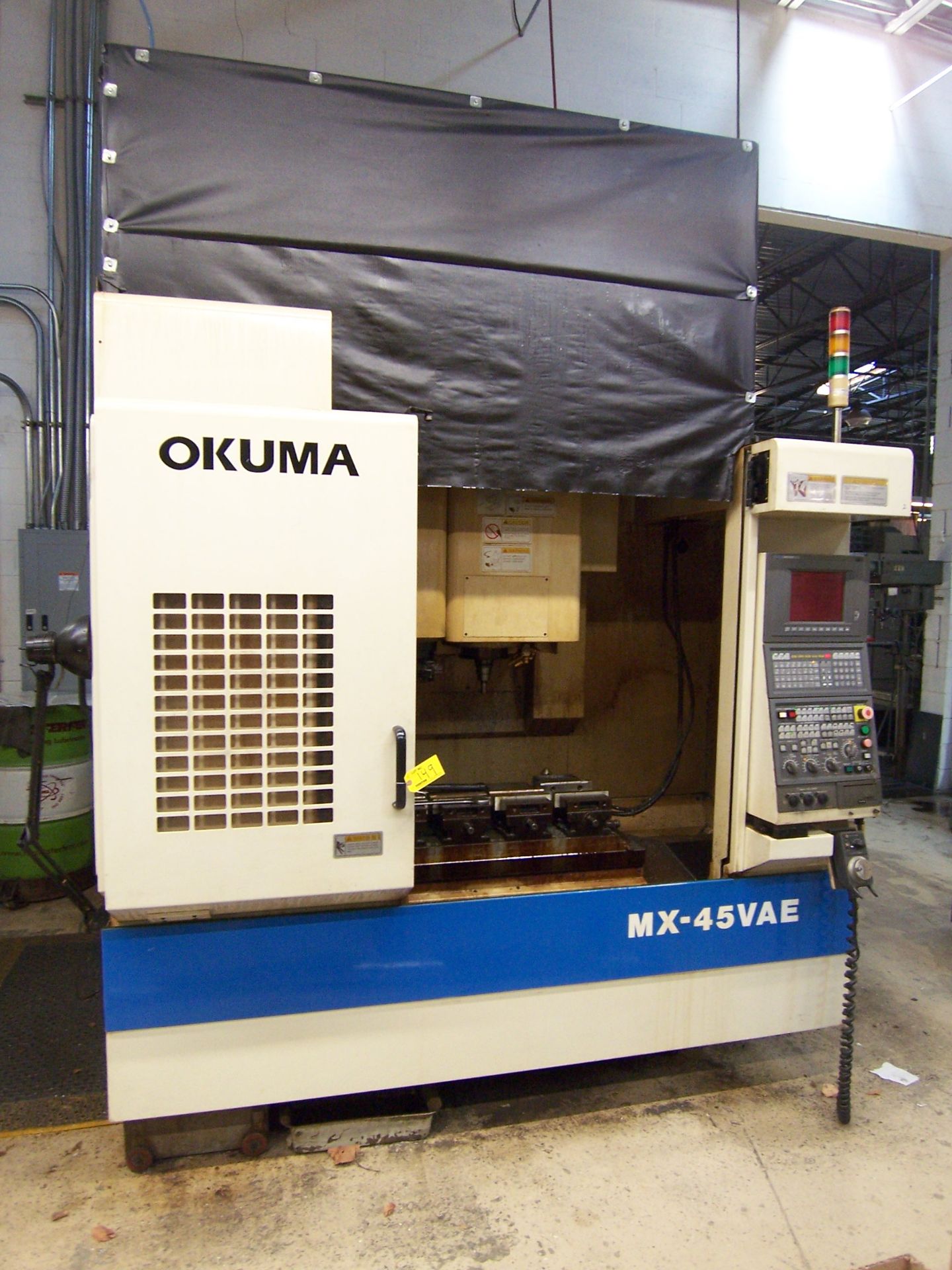 OKUMA MDL. MX-45VAE VERTICAL MACHINING CENTER WITH 18.11" X 39-1/2" TABLE, TRAVELS: X-30, Y-18. - Image 4 of 9