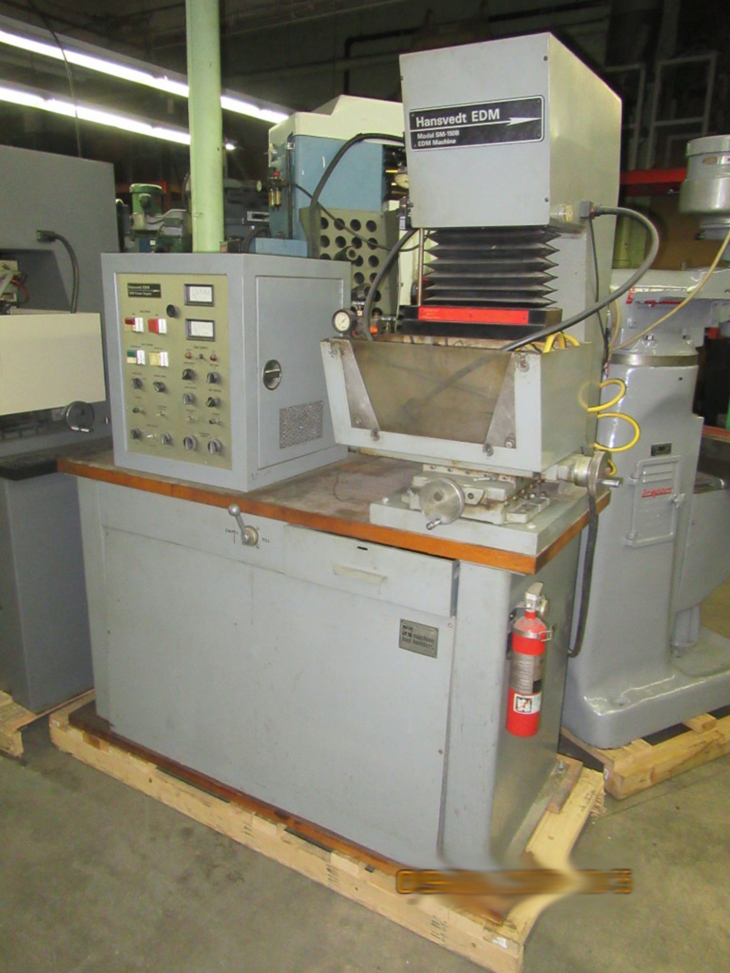 HANSVEDT MDL. SM-150B EDM, 115V / 1PH / 60HZ, 30-AMPS, 6" RAM TRAVEL, 9" X 5" RAM PLATEN, 24" X