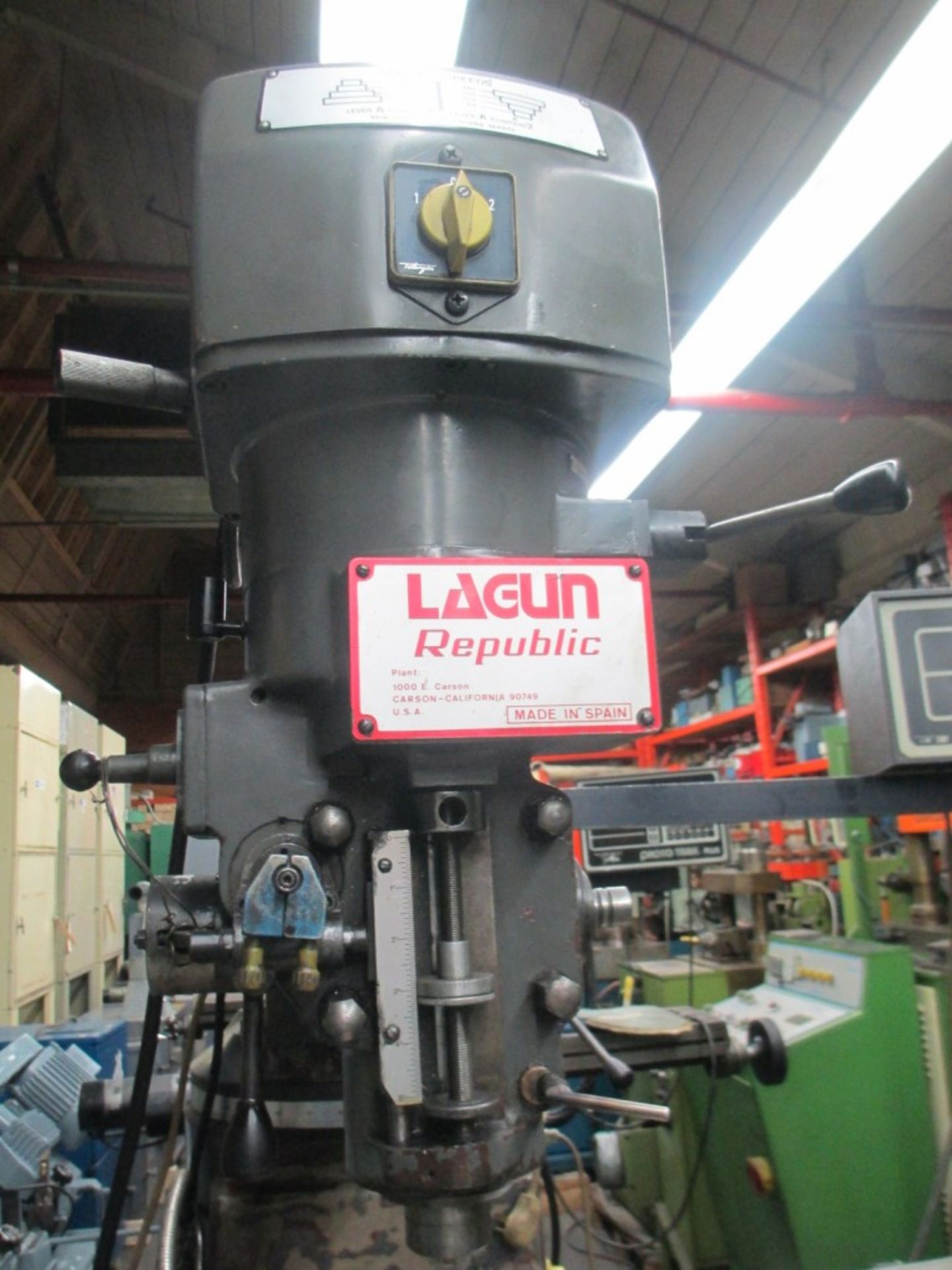 LAGUN MDL. FT1 RAM TYPE VERTICAL TURRET MILLING MACHINE, 220-440V / 3PH / 60HZ, 2HP MOTOR, 10" X 44" - Image 3 of 9