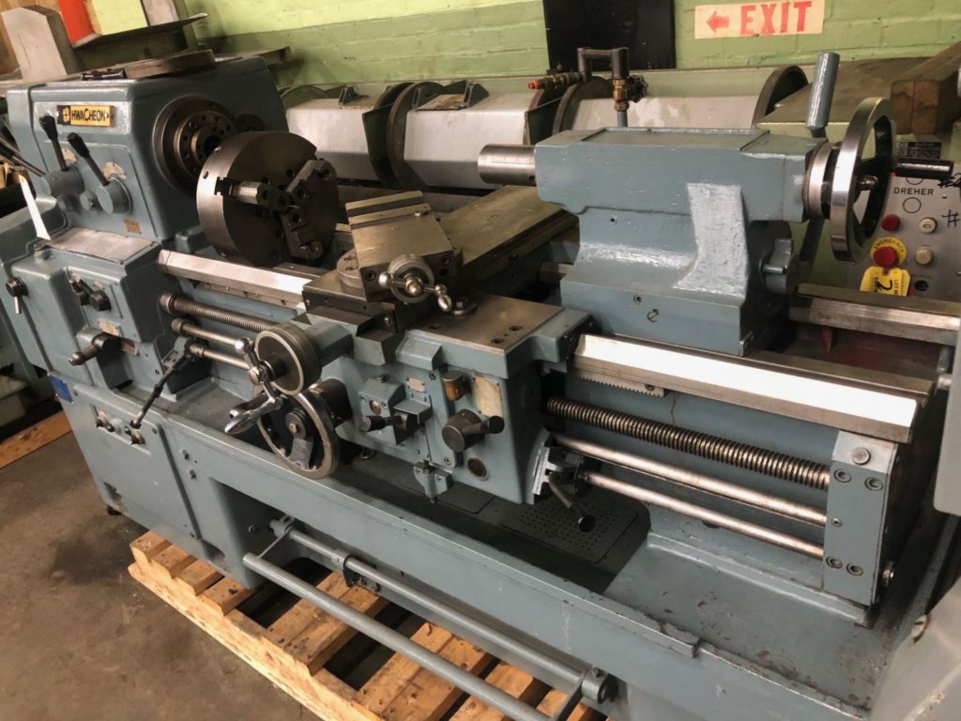 WEBB MDL. 17CX40 "HWACHEON" 17" / 25-9/16" X 40" INCH / METRIC GEARED HEAD ENGINE GAP LATHE