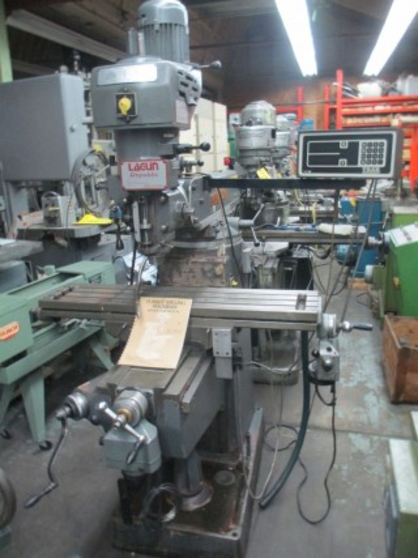 LAGUN MDL. FT1 RAM TYPE VERTICAL TURRET MILLING MACHINE, 220-440V / 3PH / 60HZ, 2HP MOTOR, 10" X 44"