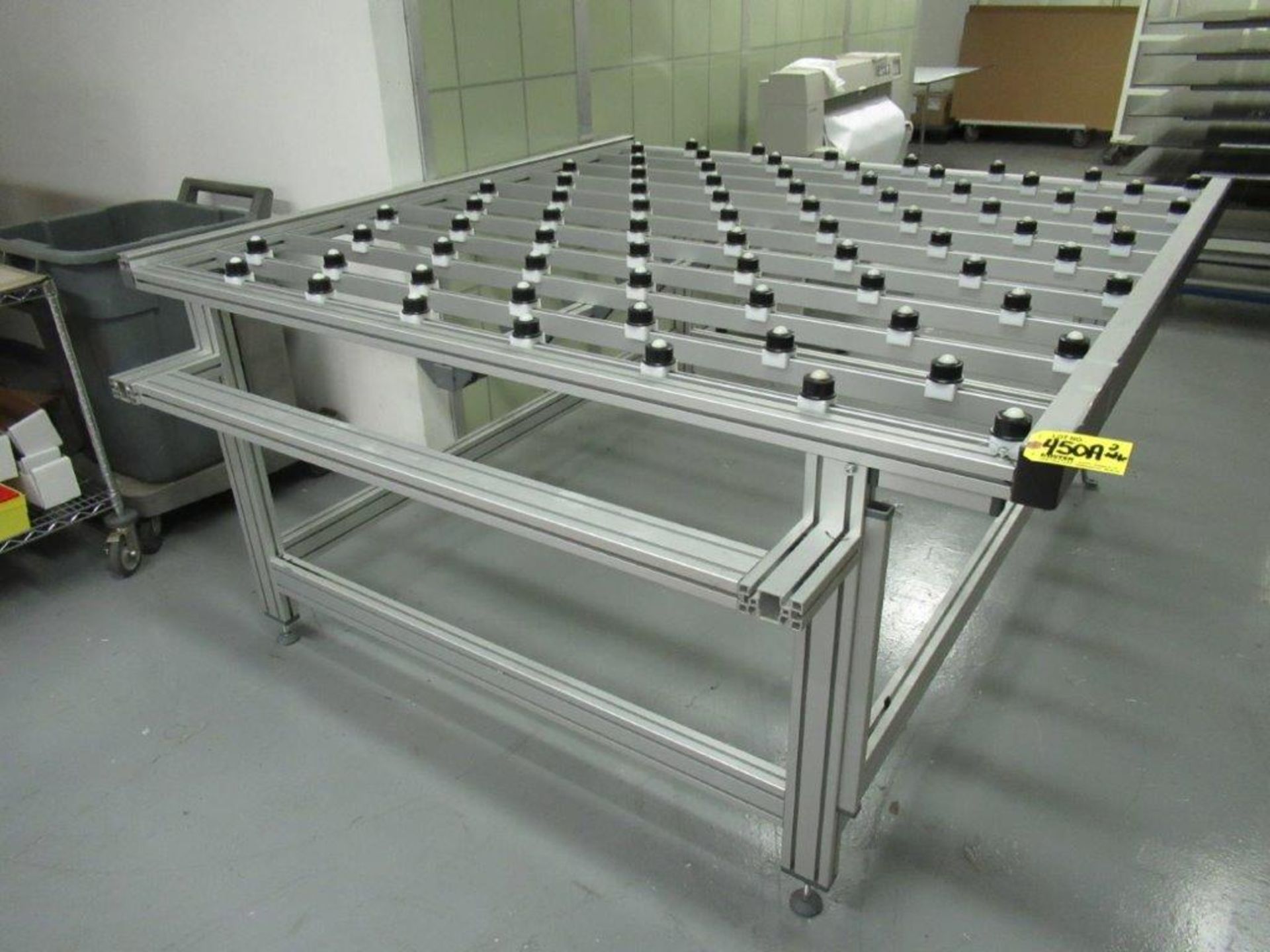 72" X 51" BALL TRANSFER TABLE, PNEUMATIC LIFT, 80" X 80" BALL TRANSFER TABLE - Image 2 of 2