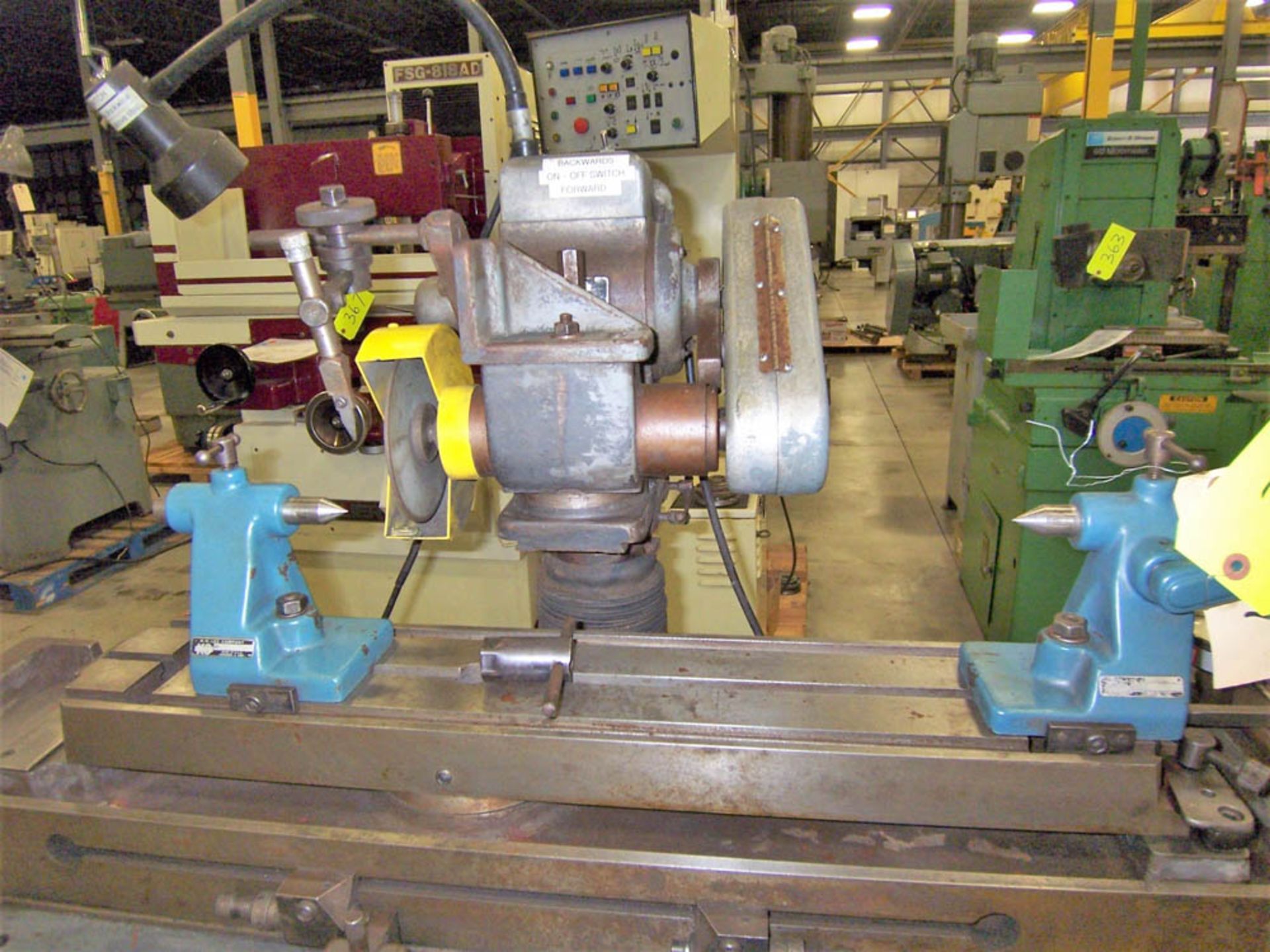 K.O. LEE MDL. BA900 TOOL GRINDER, WITH CENTERS, 22" DISTANCE BETWEEN TAILSTOCKS, 7-1/4" TOTAL - Image 3 of 3