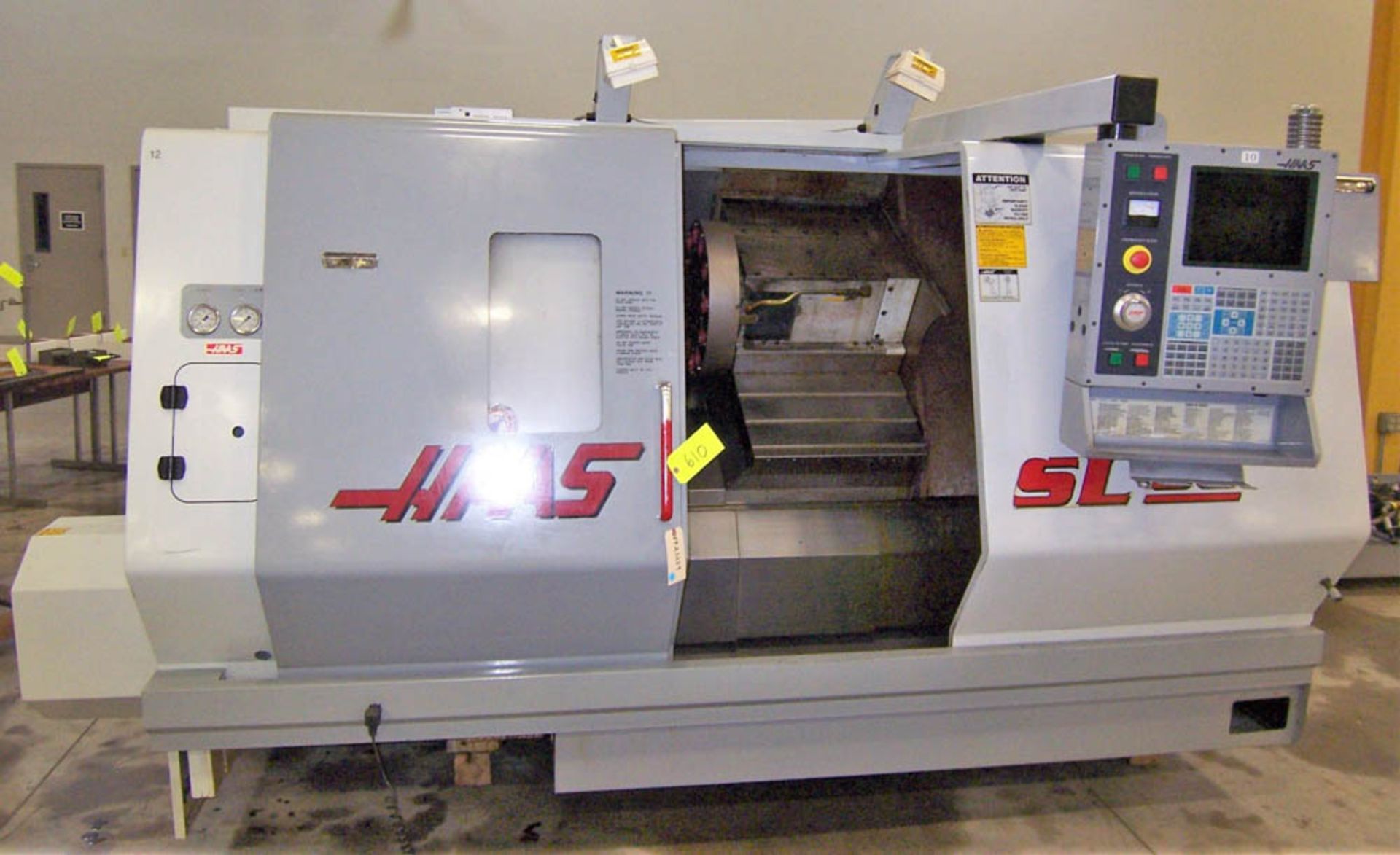 HAAS MDL. SL-30T CNC LATHE WITH HAAS CONTROL, 10" CHUCK, SWING DIAMETER: OVER FRONT APRON: 30", OVER