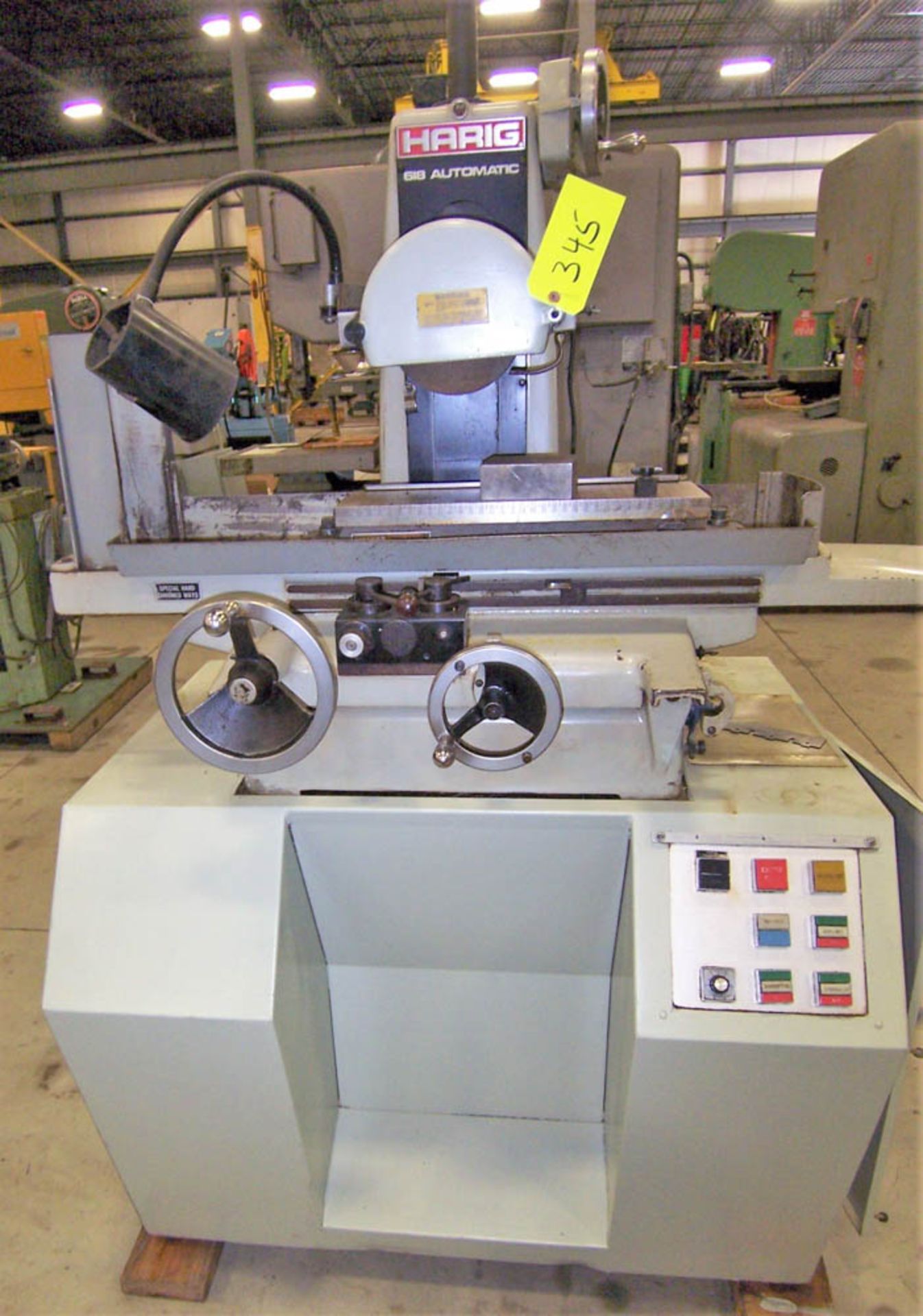 HARIG MODEL 618 SURFACE GRINDER, 18-3/4" LONGITUDINAL TRAVEL, 6-3/4" CROSSFEED TRAVEL: 0 – 70 FPM, - Image 3 of 3