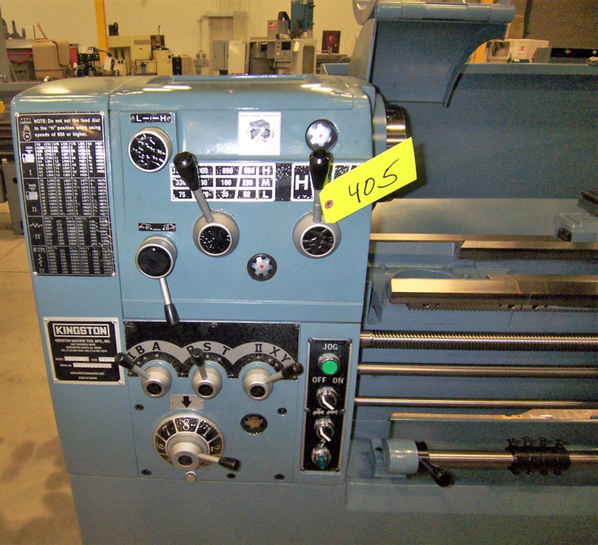 NEW KINGSTON MODEL HJ 1100 HIGH SPEED PRECISION GAP BED LATHE, SWING OVER BED: 17", SWING OVER CROSS - Image 4 of 4