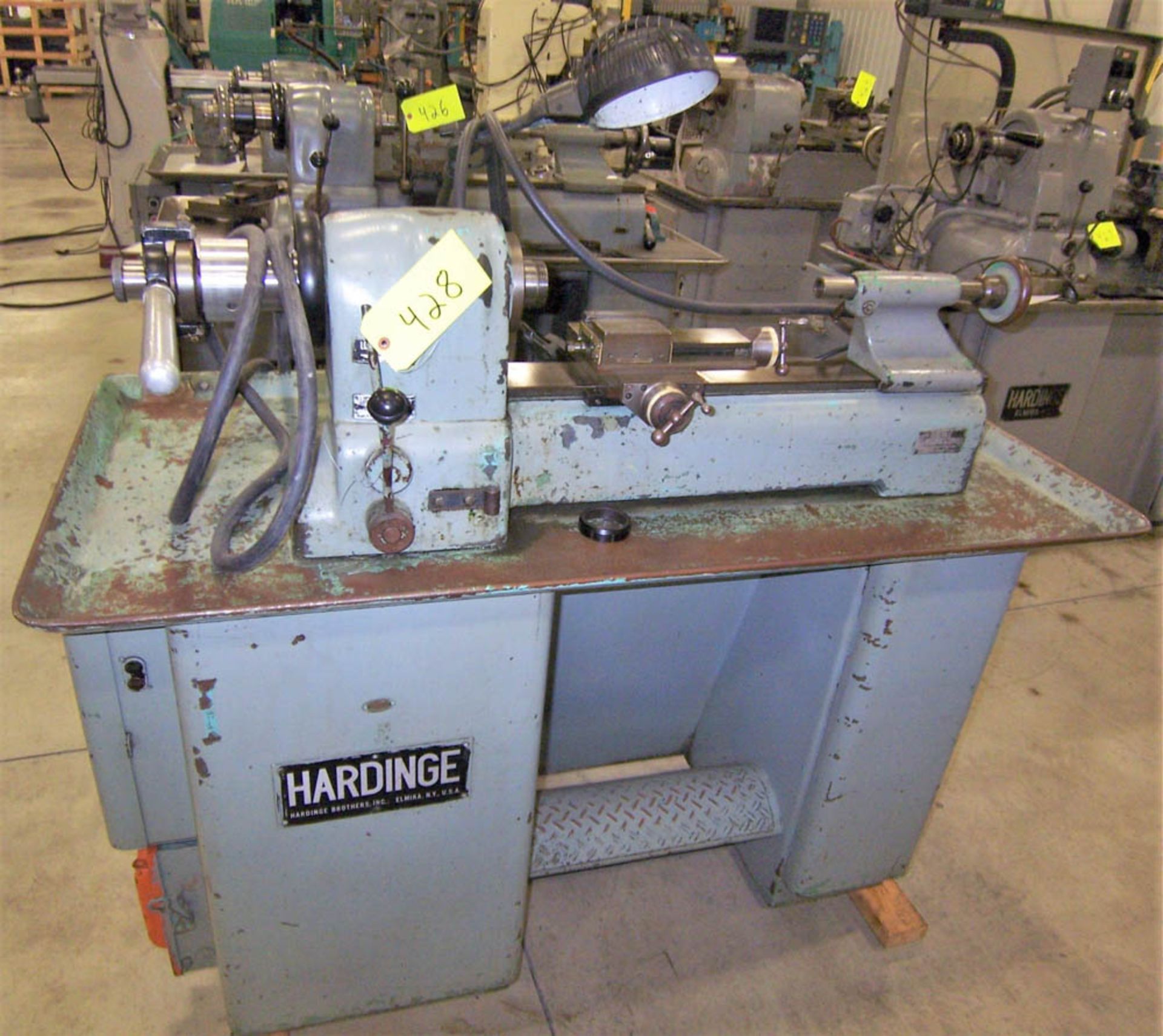 HARDINGE MODEL DV-59 SECOND OPERATION ENGINE LATHE, SPINDLE CONSTRUCTION: HARDINGE PRELOADED, BALL - Image 2 of 2