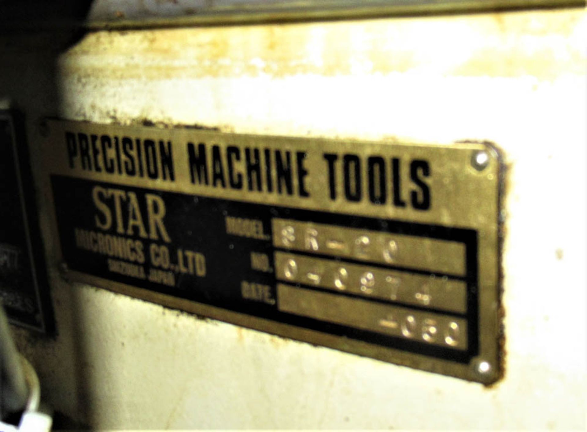 20MM STAR MDL. SR-20 SWISS TYPE CNC LATHE, 15/16" SPINDLE BORE, 8" MAX HEAD STROKE, 8000 RPM, 3/5HP, - Image 2 of 10