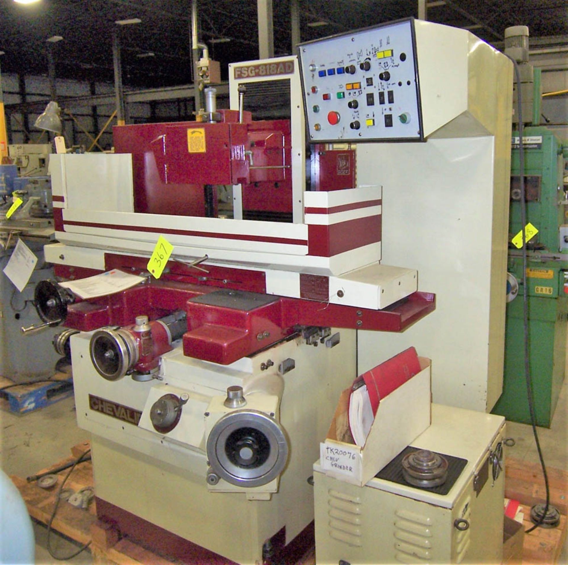 CHEVALIER MODEL FSG-818AD 3-AXIS HYDRAULIC SURFACE GRINDER, 8" X 18" TABLE SIZE, 18" MAXIMUM - Image 2 of 5