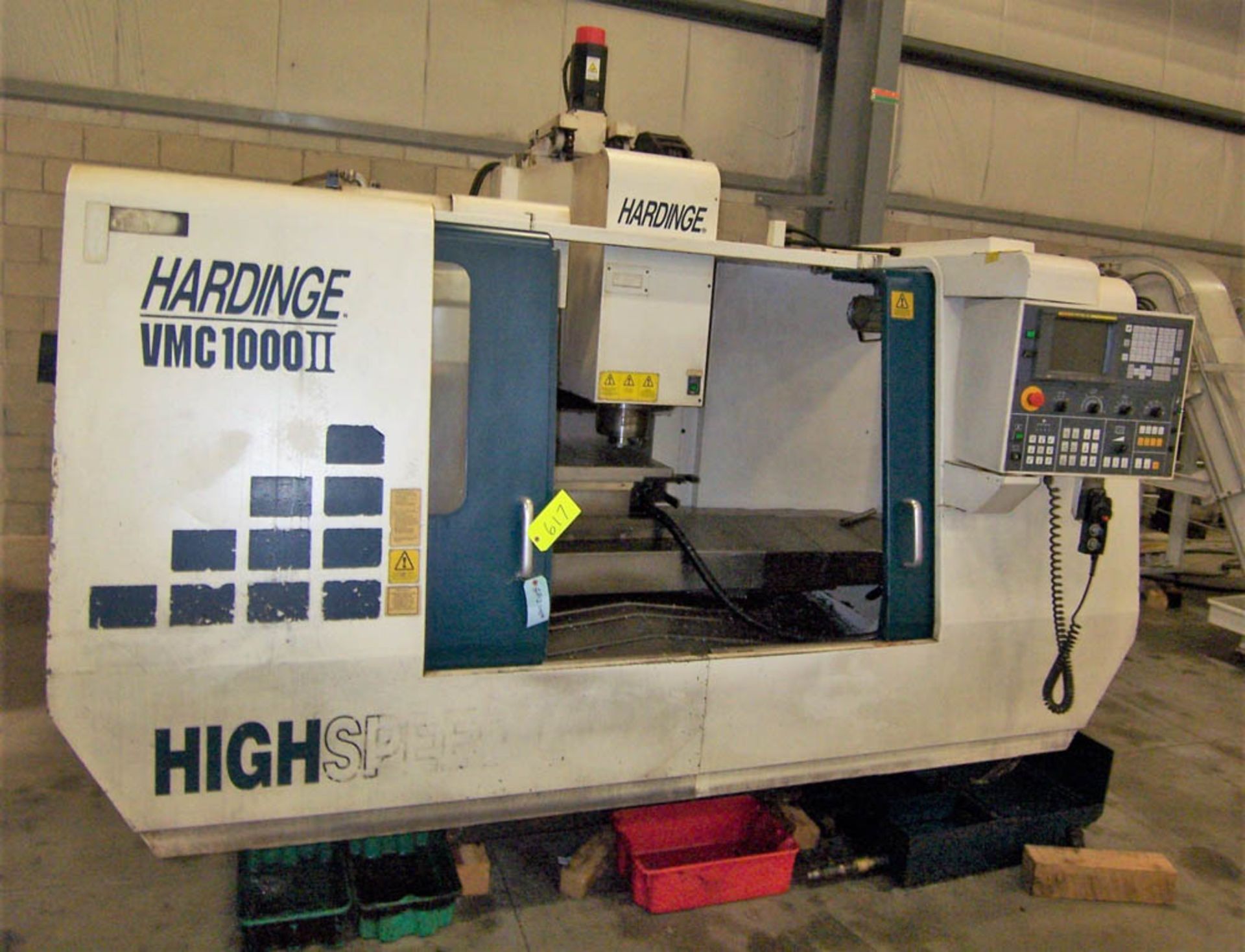 HARDINGE MODEL VMC1000II CNC VERTICAL MACHINING CENTER, WITH FANUC 18M CONTROL, TRAVELS: X-AXIS