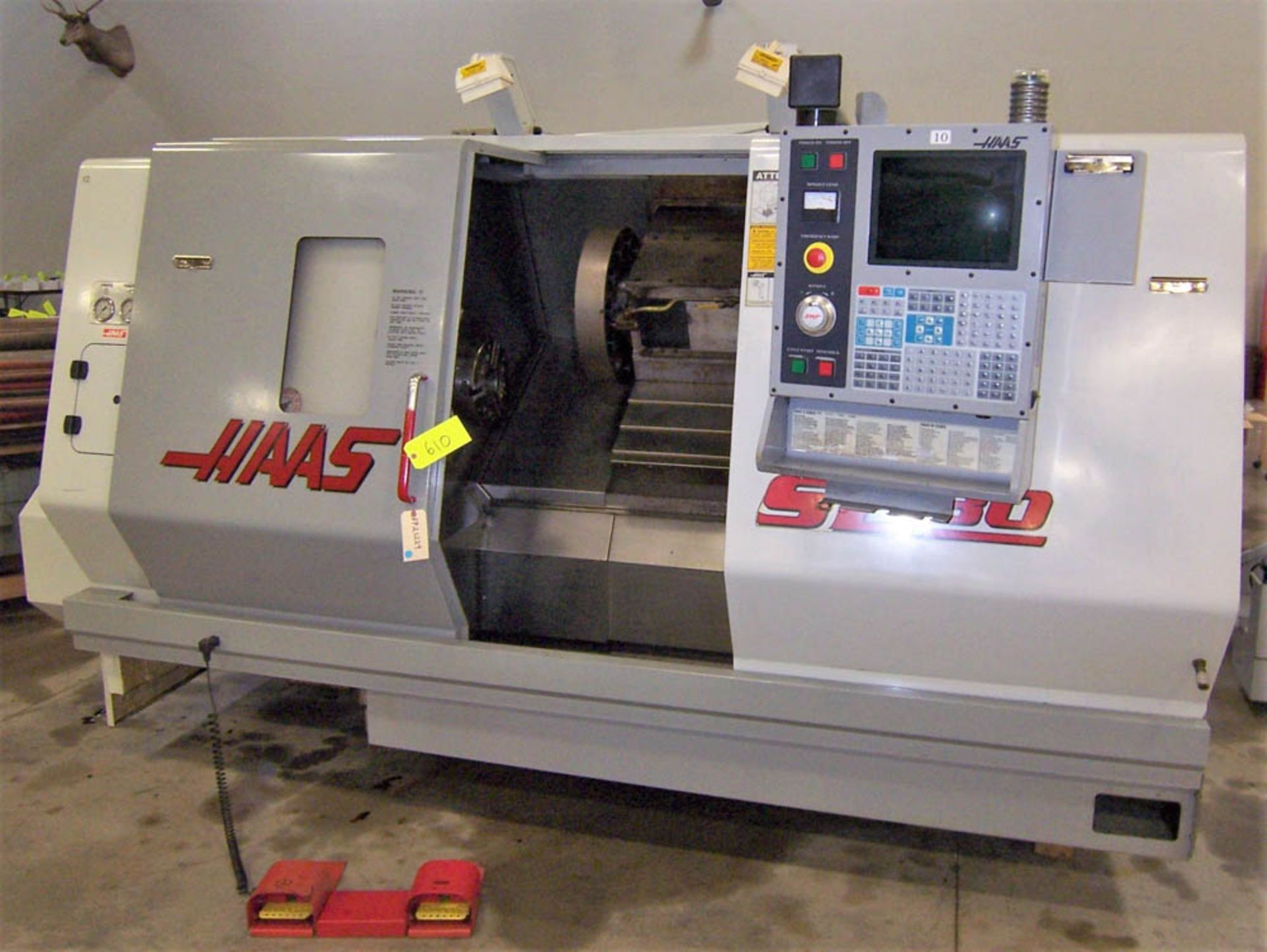 HAAS MDL. SL-30T CNC LATHE WITH HAAS CONTROL, 10" CHUCK, SWING DIAMETER: OVER FRONT APRON: 30", OVER - Image 2 of 6