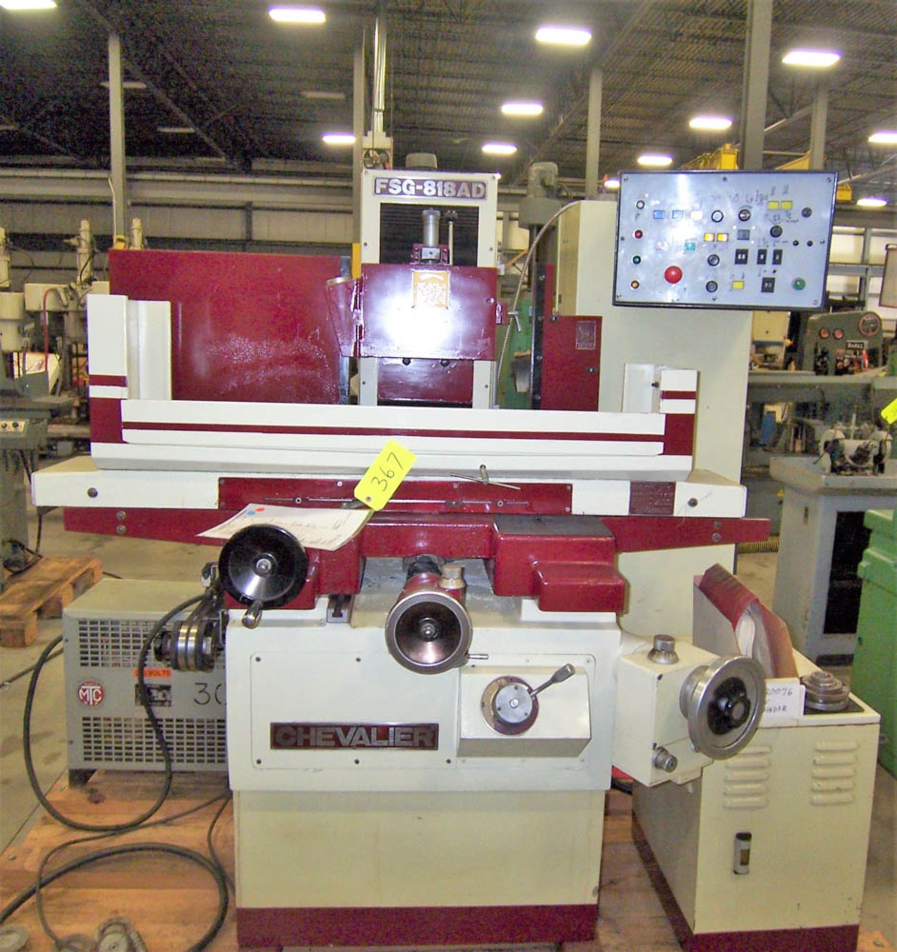 CHEVALIER MODEL FSG-818AD 3-AXIS HYDRAULIC SURFACE GRINDER, 8" X 18" TABLE SIZE, 18" MAXIMUM