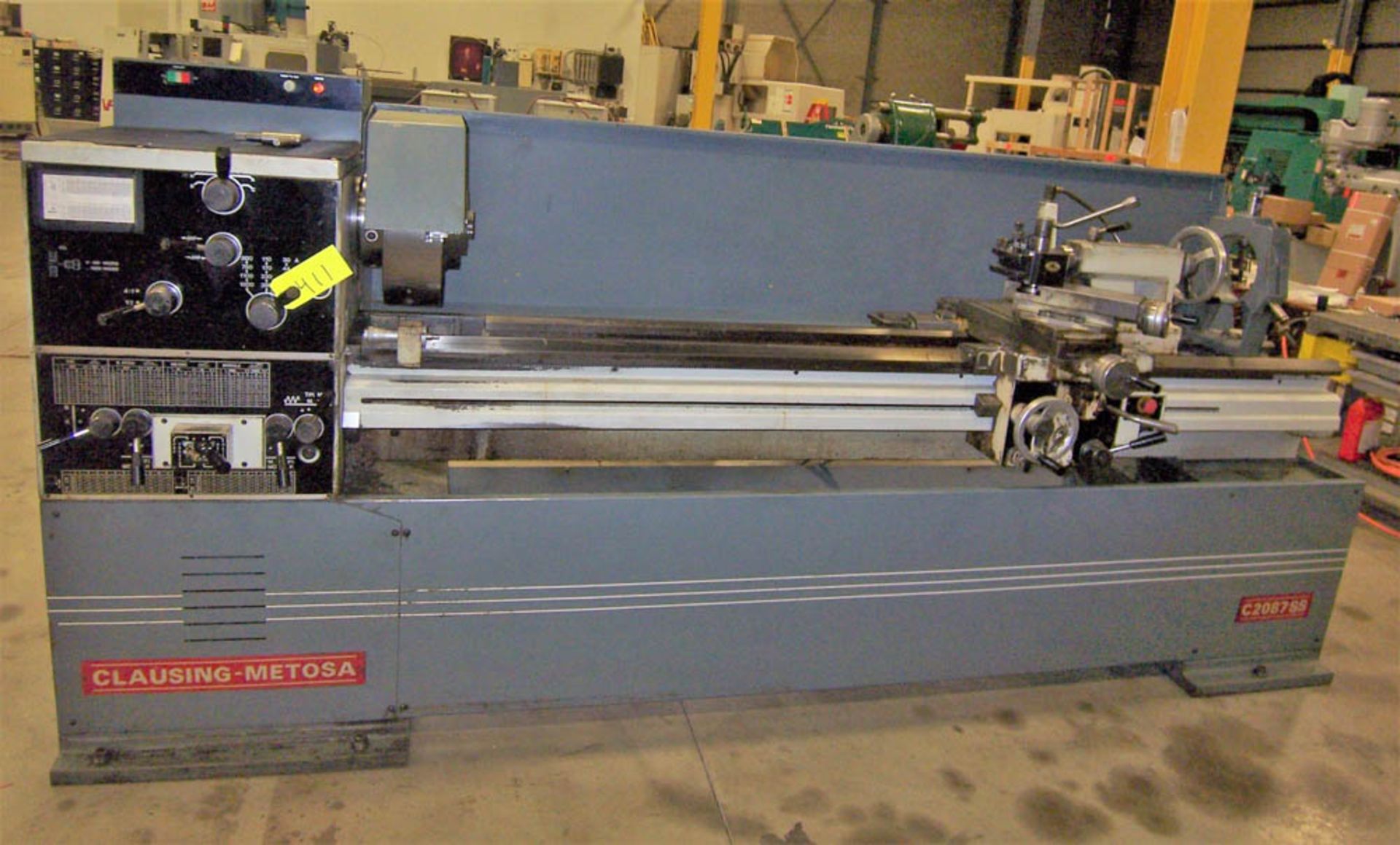 CLAUSING/METOSA MODEL C2087SS (SOFT START) GAP BED PRECISION ENGINE LATHE, SWING OVER BED