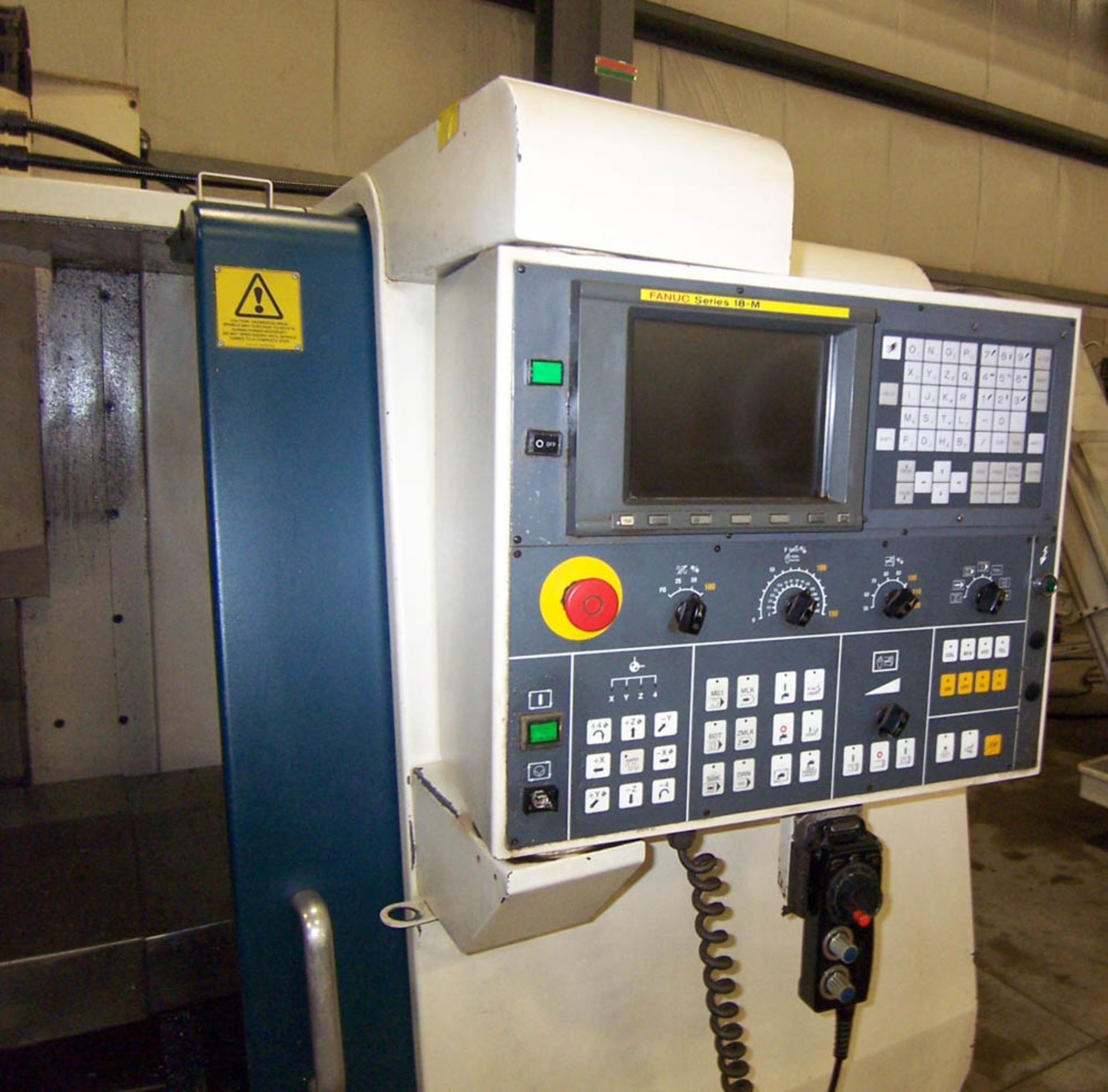 HARDINGE MODEL VMC1000II CNC VERTICAL MACHINING CENTER, WITH FANUC 18M CONTROL, TRAVELS: X-AXIS - Image 4 of 5