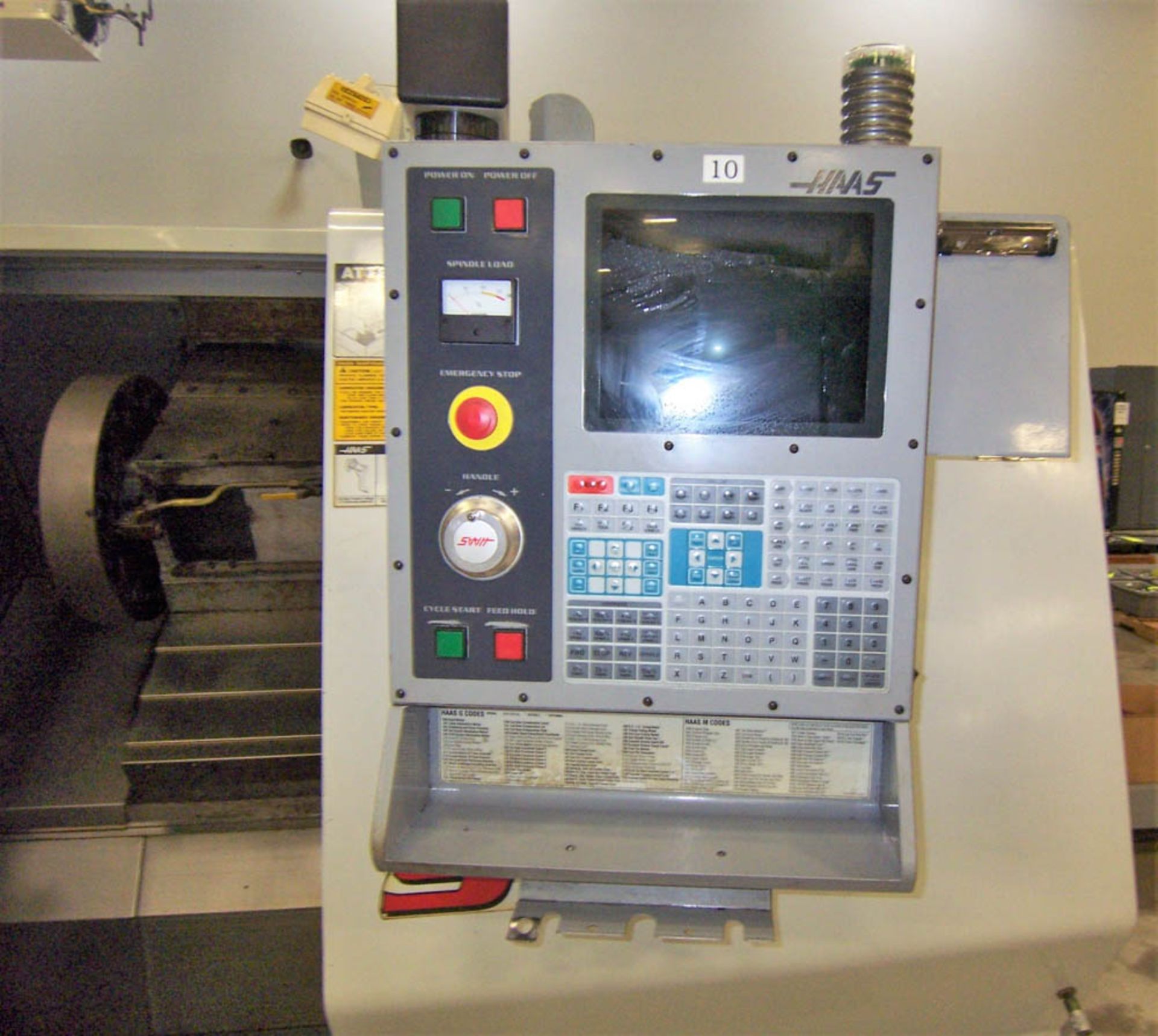 HAAS MDL. SL-30T CNC LATHE WITH HAAS CONTROL, 10" CHUCK, SWING DIAMETER: OVER FRONT APRON: 30", OVER - Image 5 of 6