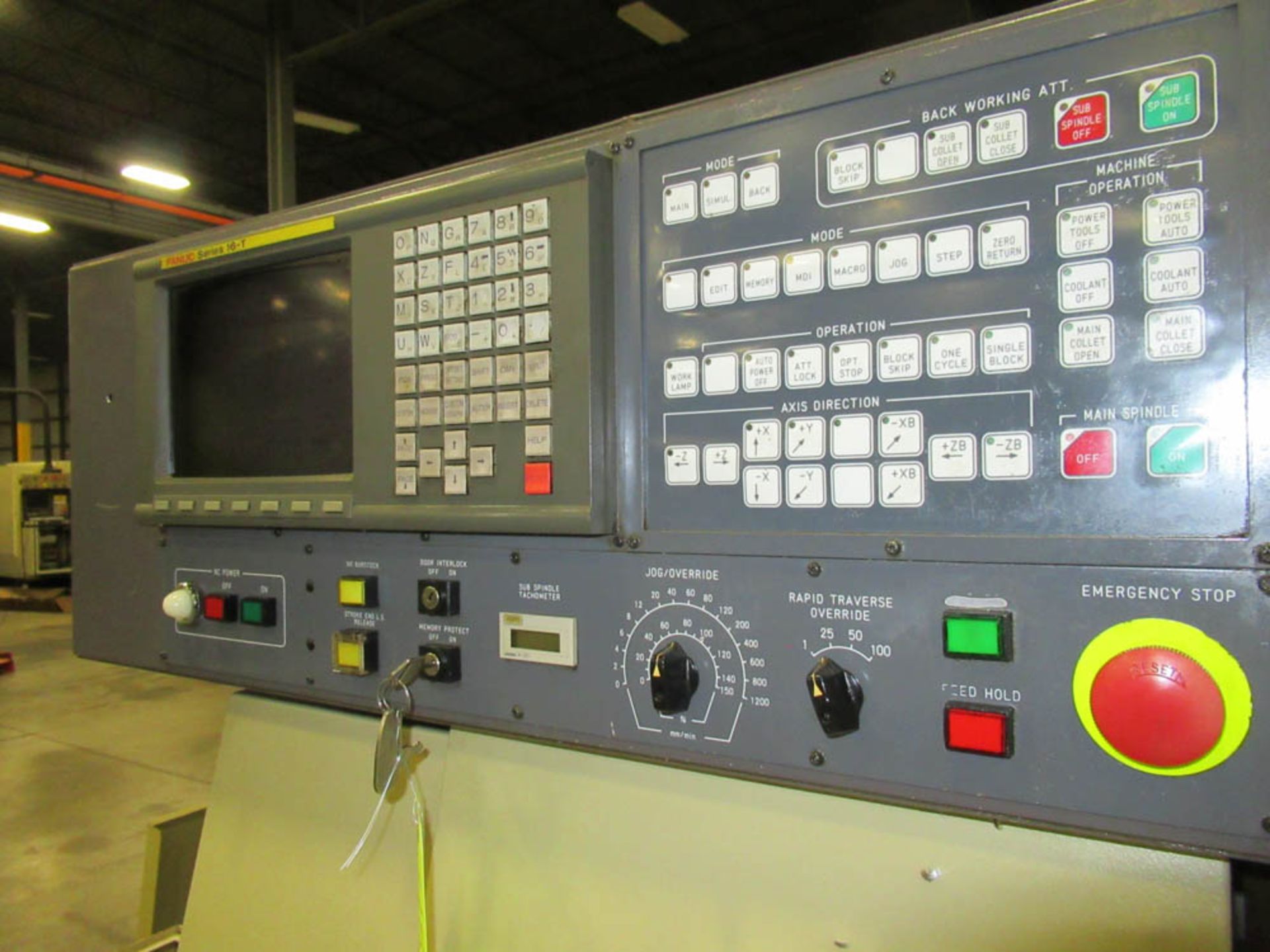 20MM STAR MDL. SR-20 SWISS TYPE CNC LATHE, 15/16" SPINDLE BORE, 8" MAX HEAD STROKE, 8000 RPM, 3/5HP, - Image 6 of 10