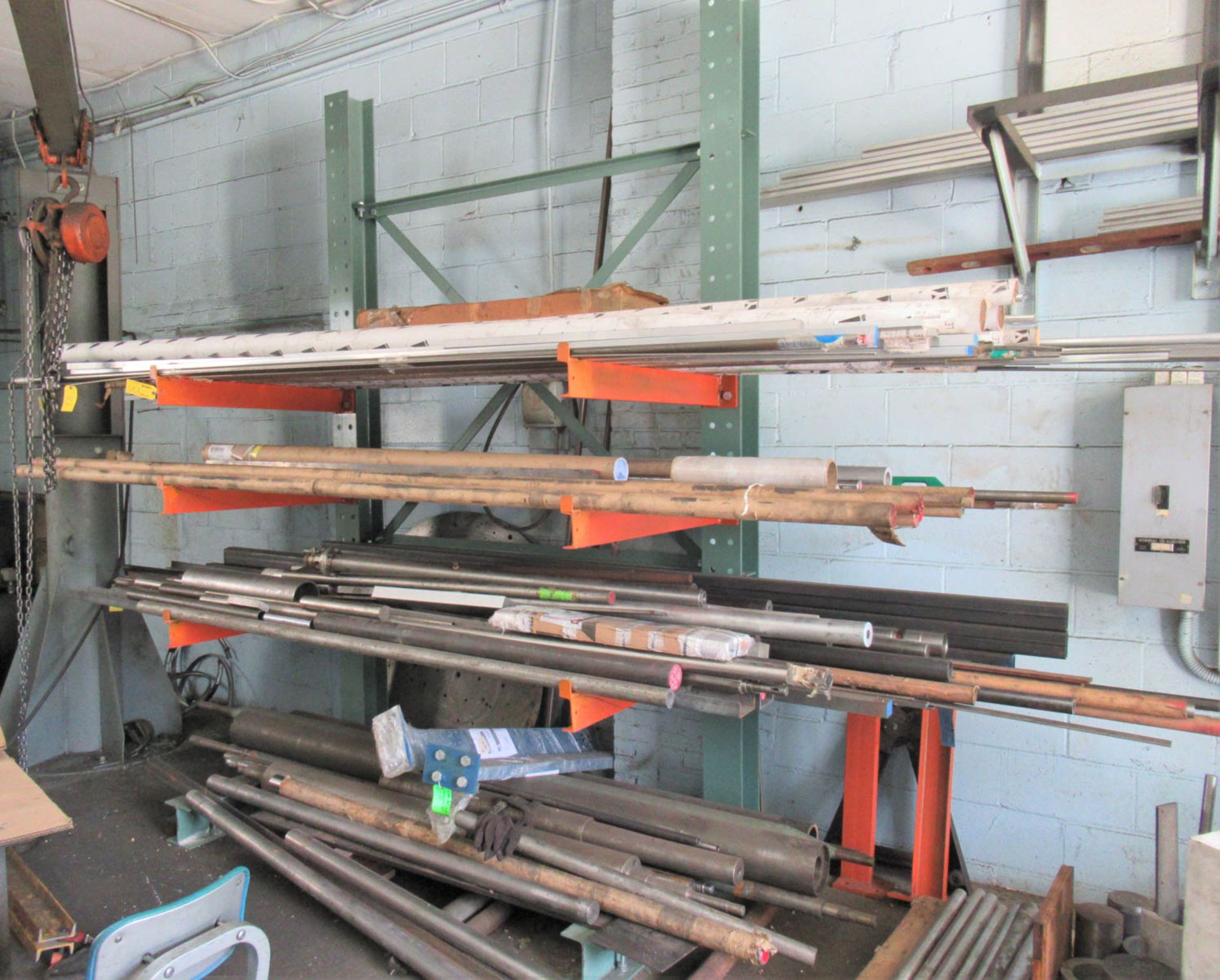 CANTILEVER STOCK RACK, 72" WIDE X 120" HIGH, 36" ARMS, ADJUSTABLE ARMS (NO CONTENTS)