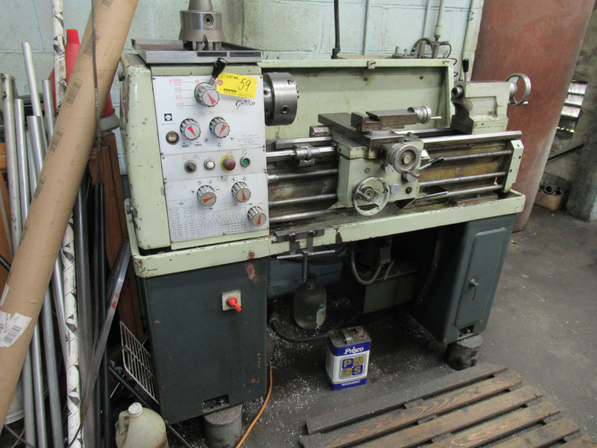 12" X 30" GALLIN MDL. 3601 LATHE, INCH / METRIC THREADING, 8-SPINDLE SPEEDS, 105-2000 RPM, CAMLOC