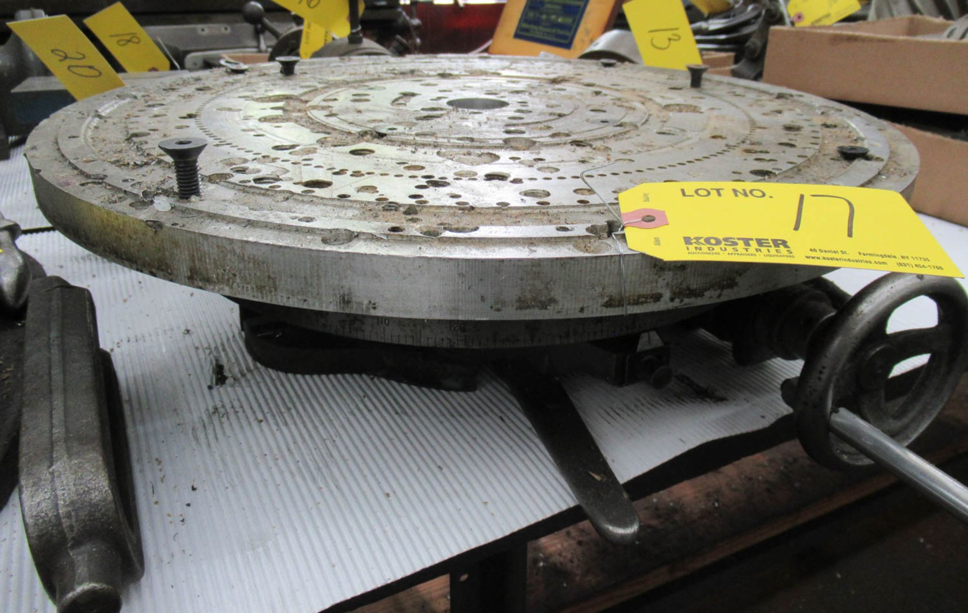 14" GORTON ROTARY TABLE, 20" SUB-TABLE