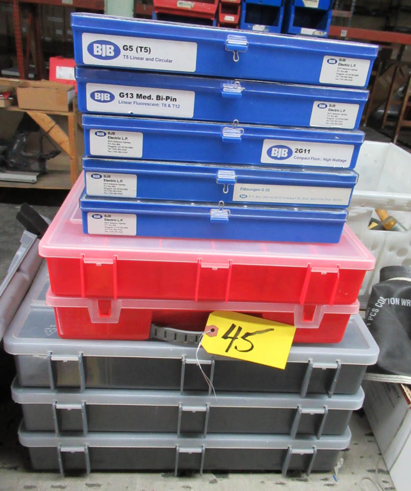 ASSORTED EMPTY PLASTIC SCREW BINS