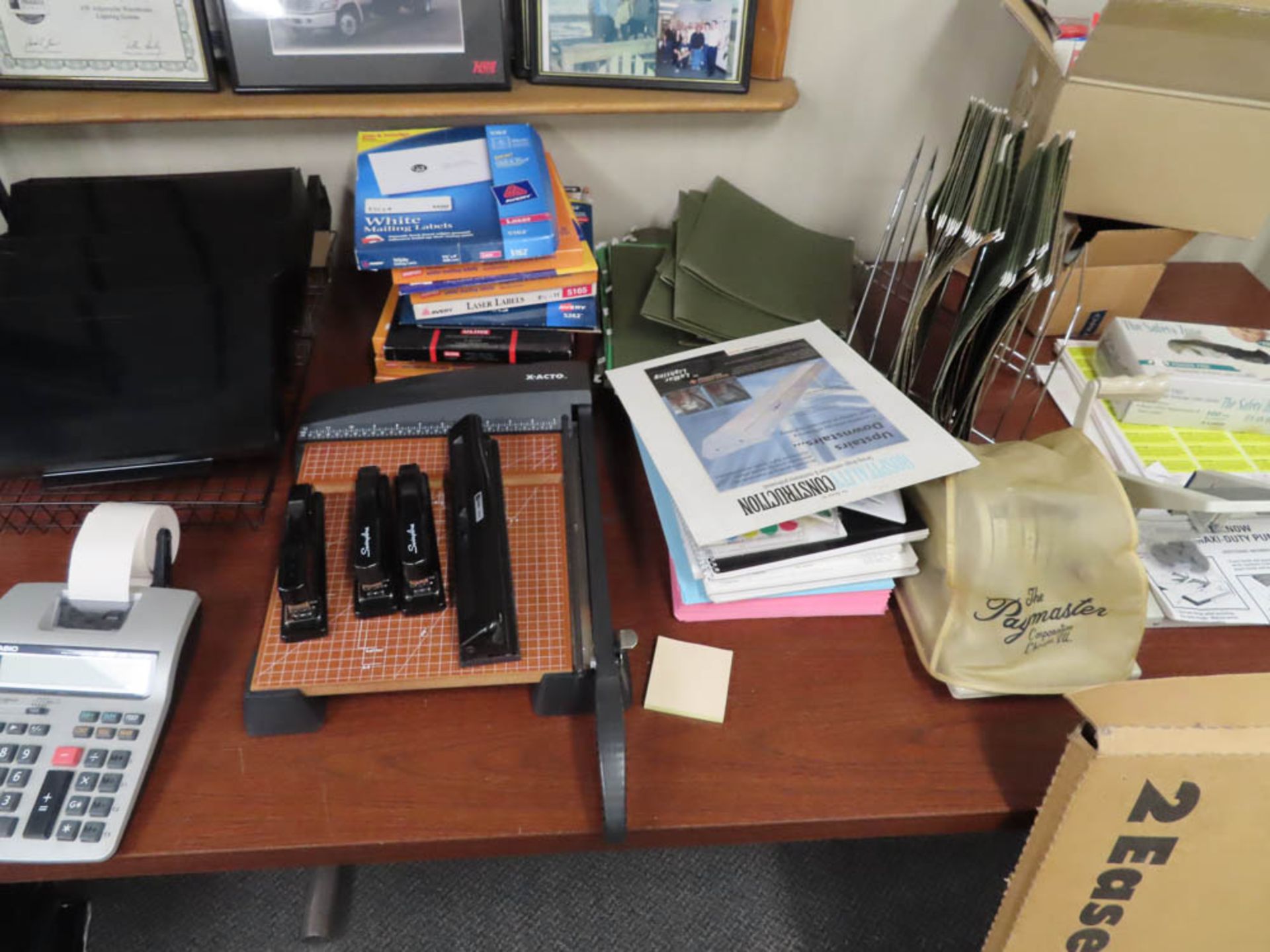 OFFICE SUPPLIES, CALCULATORS, TABLE, FAN, STAPLERS, ETC. - Image 2 of 2