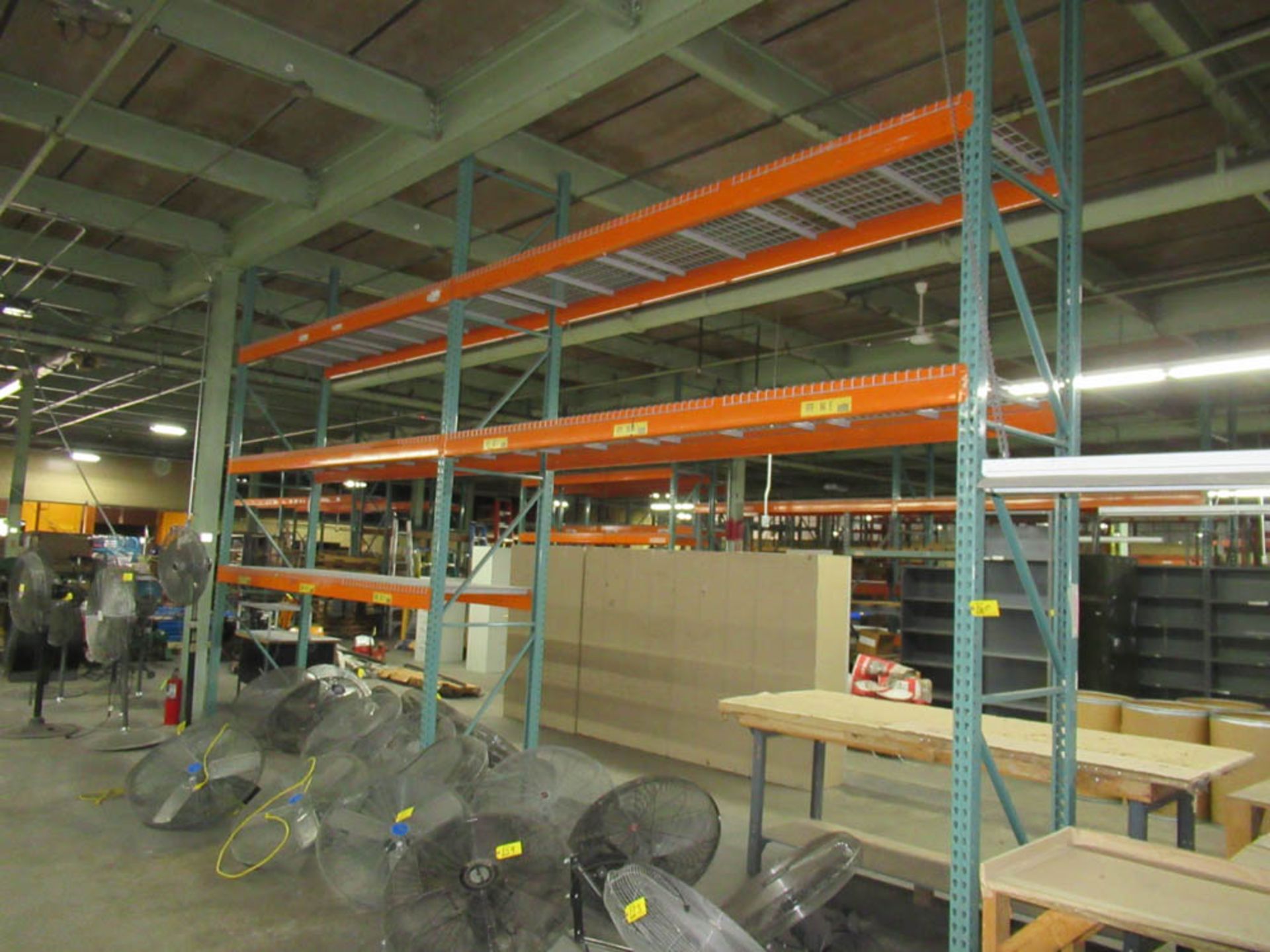 [2] SECTIONS OF 3' X 12' WIRE SHELF PALLET RACKING