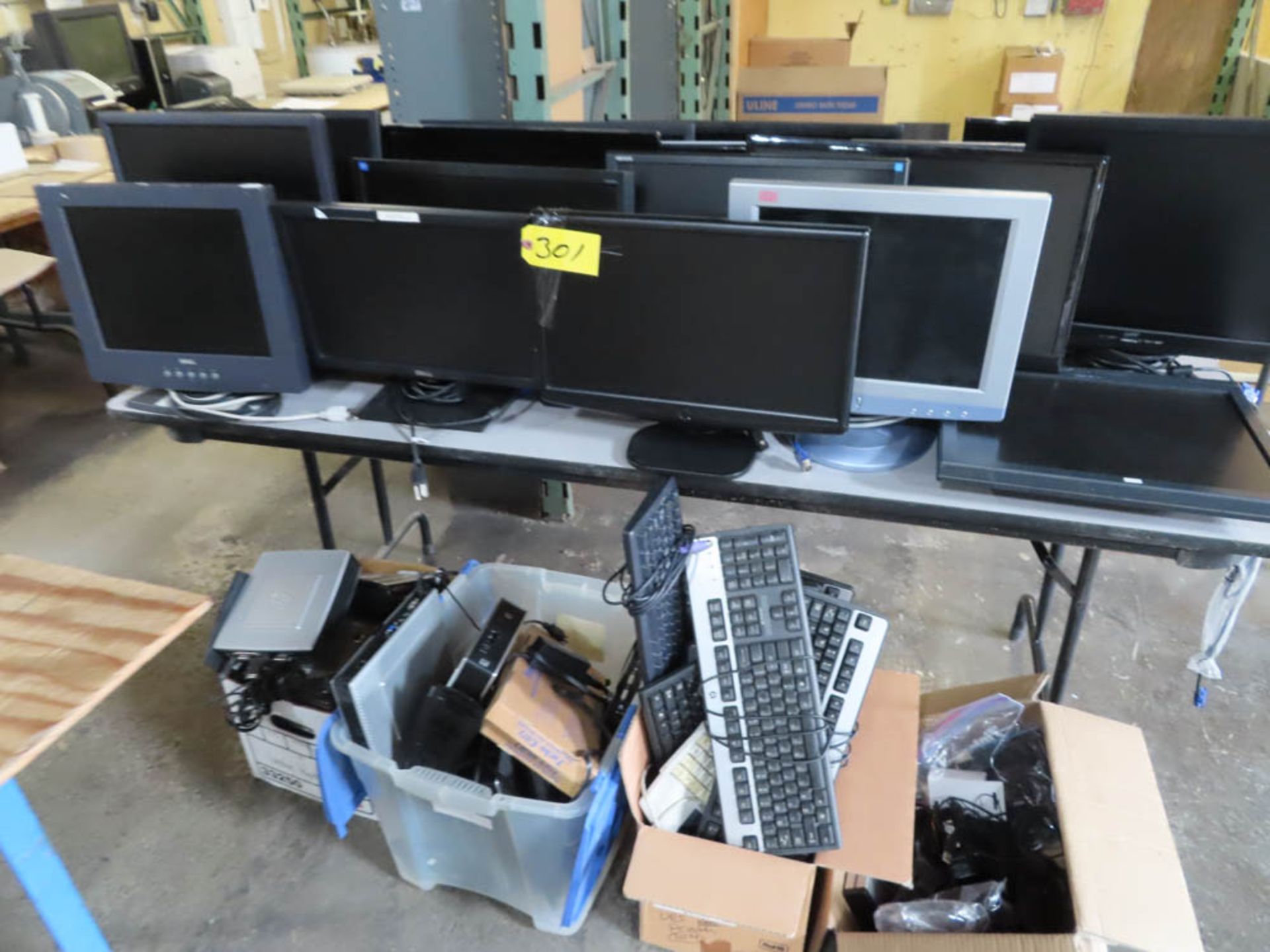 LOT OF LCD MONITORS, PC'S, KEYBOARDS, TERMINALS