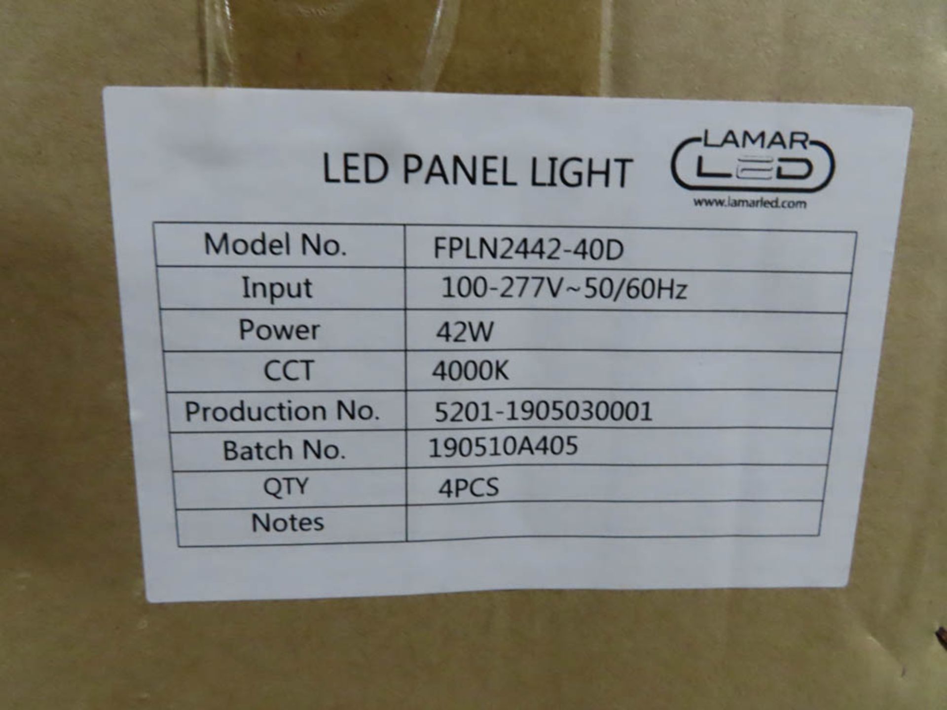 (70) MDL. FPLN2442-40D 42W X 4000K LED PANELS, 2' X 4' - Image 2 of 2