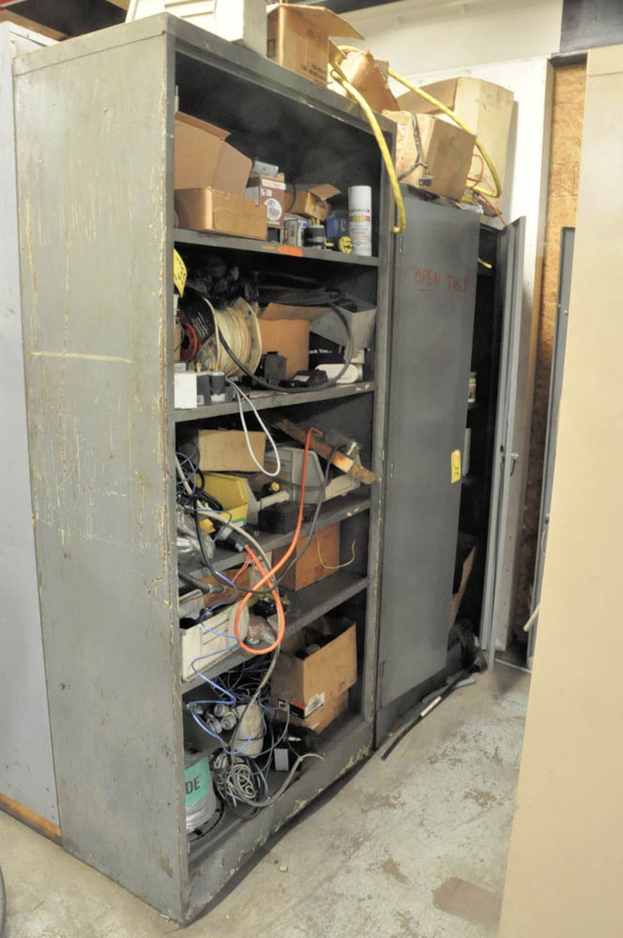 (4) STORAGE CABINETS WITH MACHINE MAINTENANCE CONTENTS - Image 2 of 6