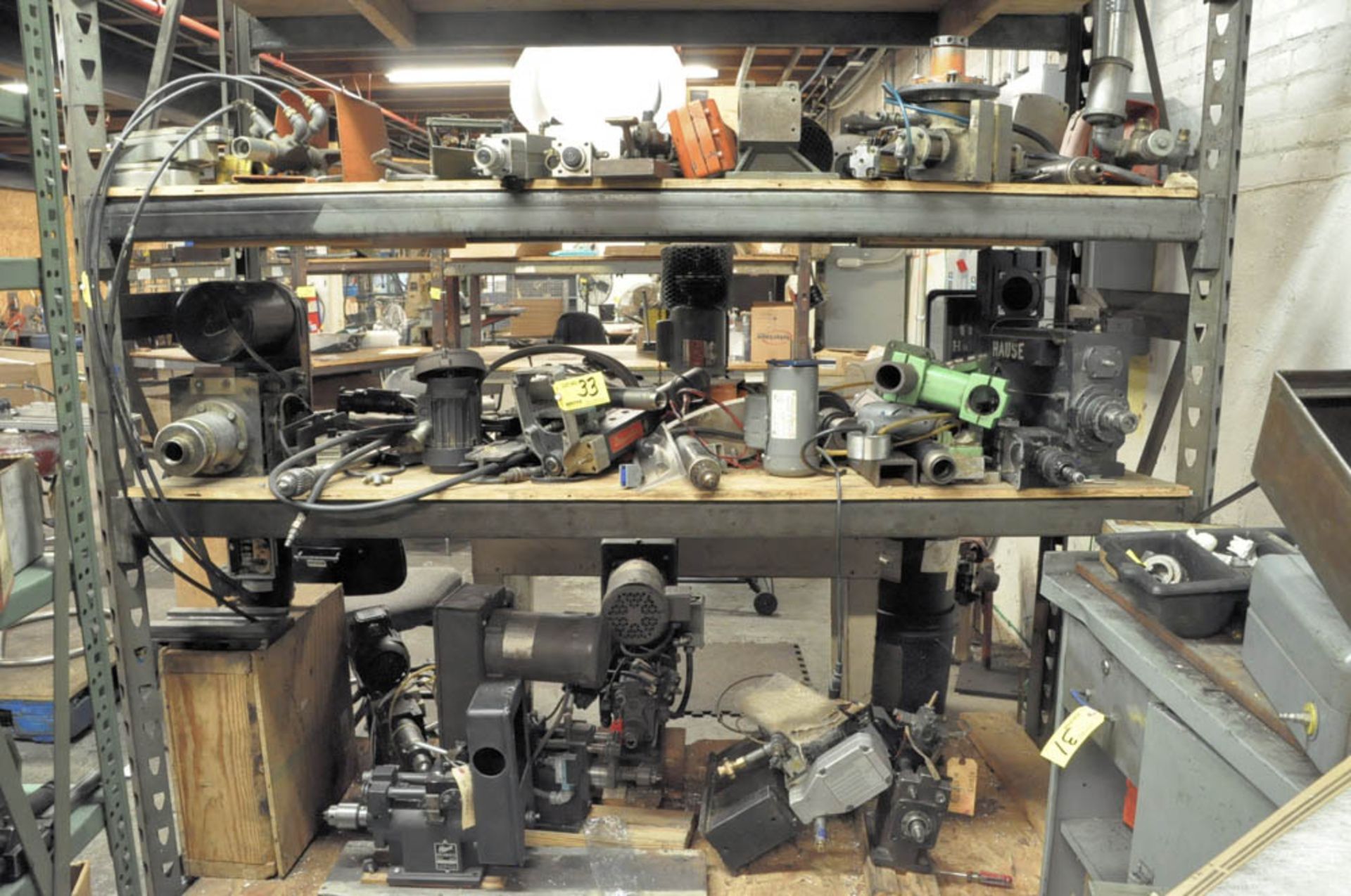 HAUSE HOLOMATIC DRILL HEADS AND MISCELLANEOUS DRILL HEADS ETC. ON (3) SHELVES, (SHELVING NOT