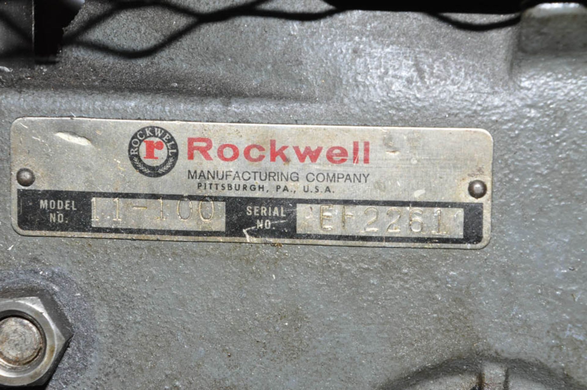 ROCKWELL/DELTA MDL. 11-100, 11" BENCH TOP DRILL PRESS, 9" X 8 1/2" WORK SURFACE, WITH STAND, S/N: - Image 2 of 2